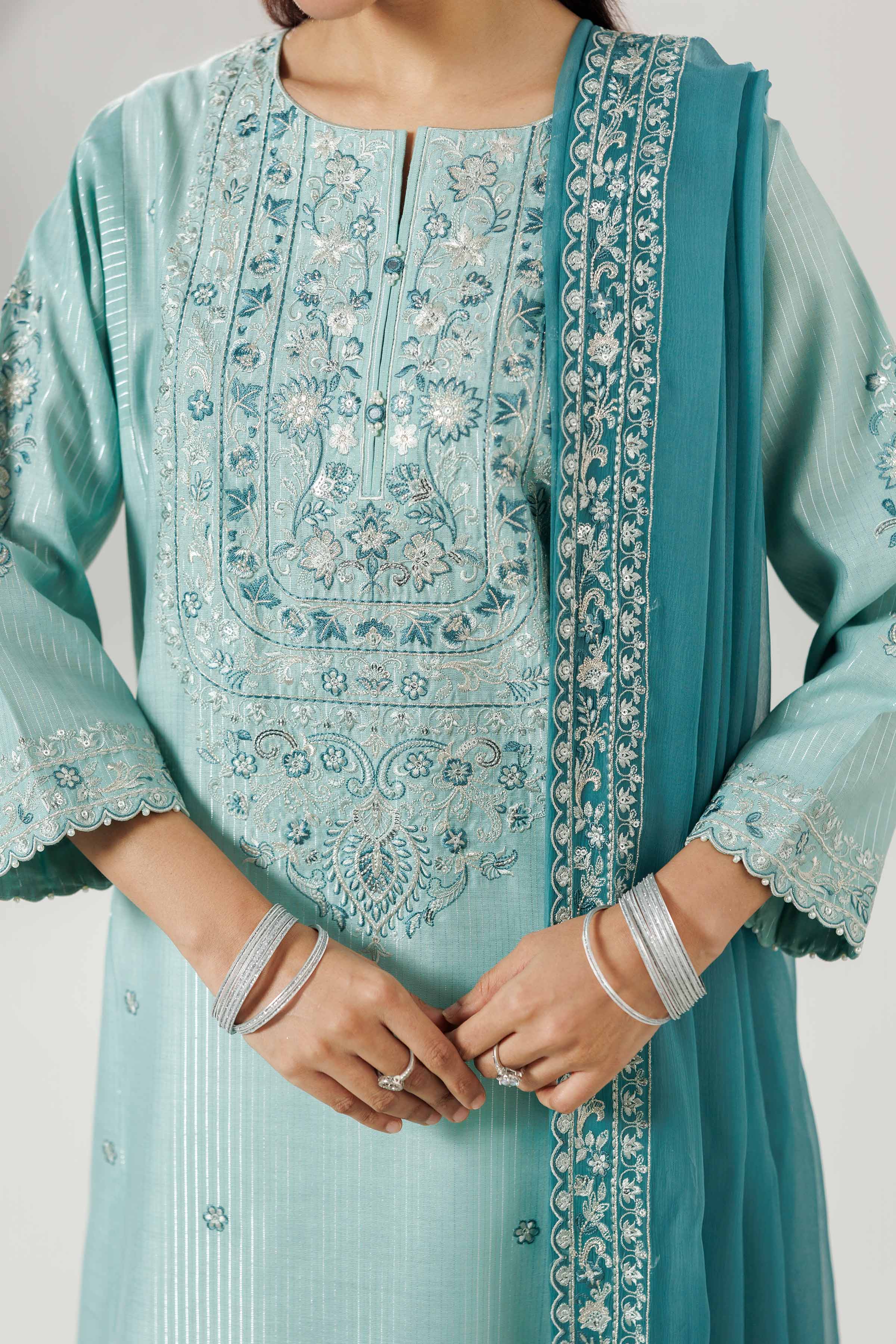 3 Piece - Embroidered Suit - 42519623 for Women - Ready to Stitch Collection | Nishat | Shop Online