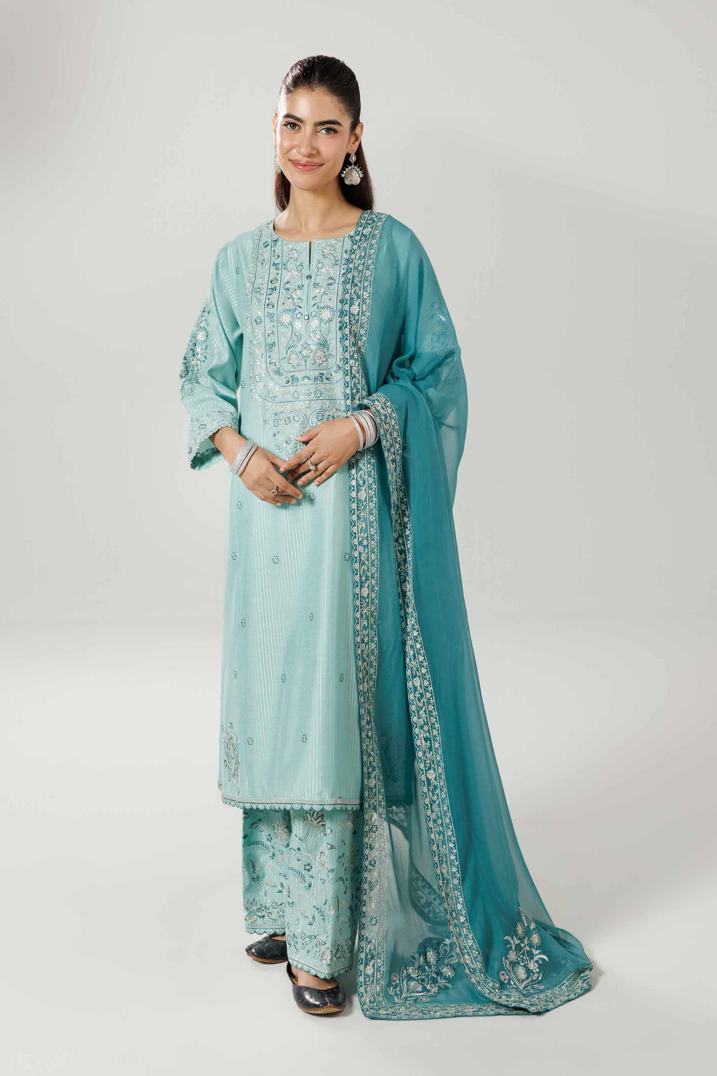3 Piece - Embroidered Suit - 42519623 for Women - Ready to Stitch Collection | Nishat | Shop Online