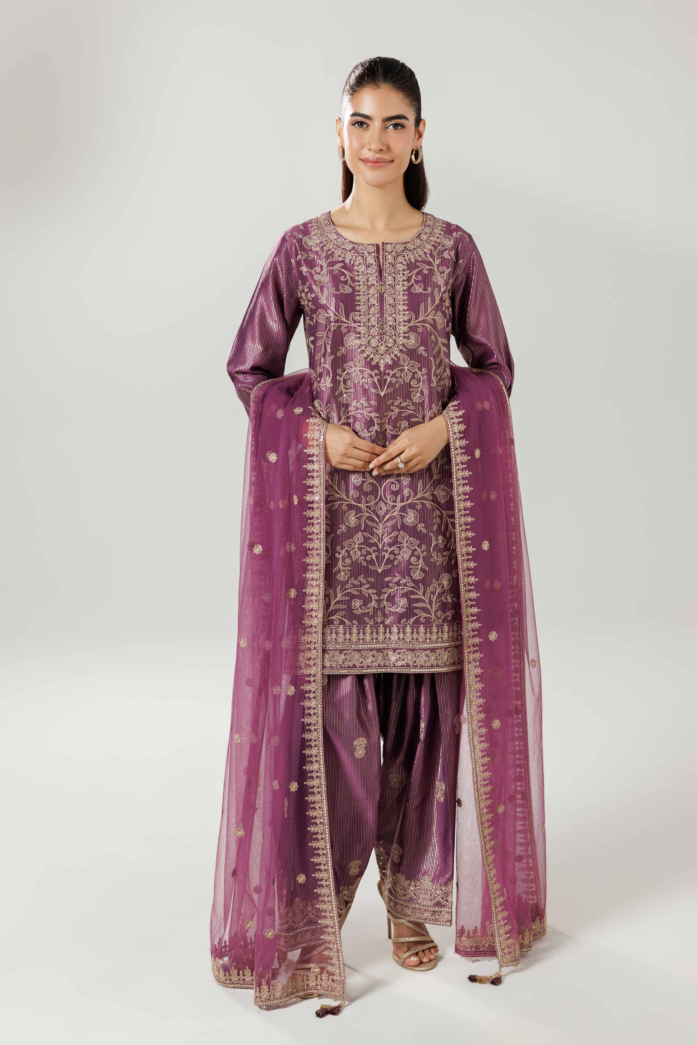 3 Piece - Embroidered Suit - 42519624 for Women - Ready to Stitch Collection | Nishat | Shop Online