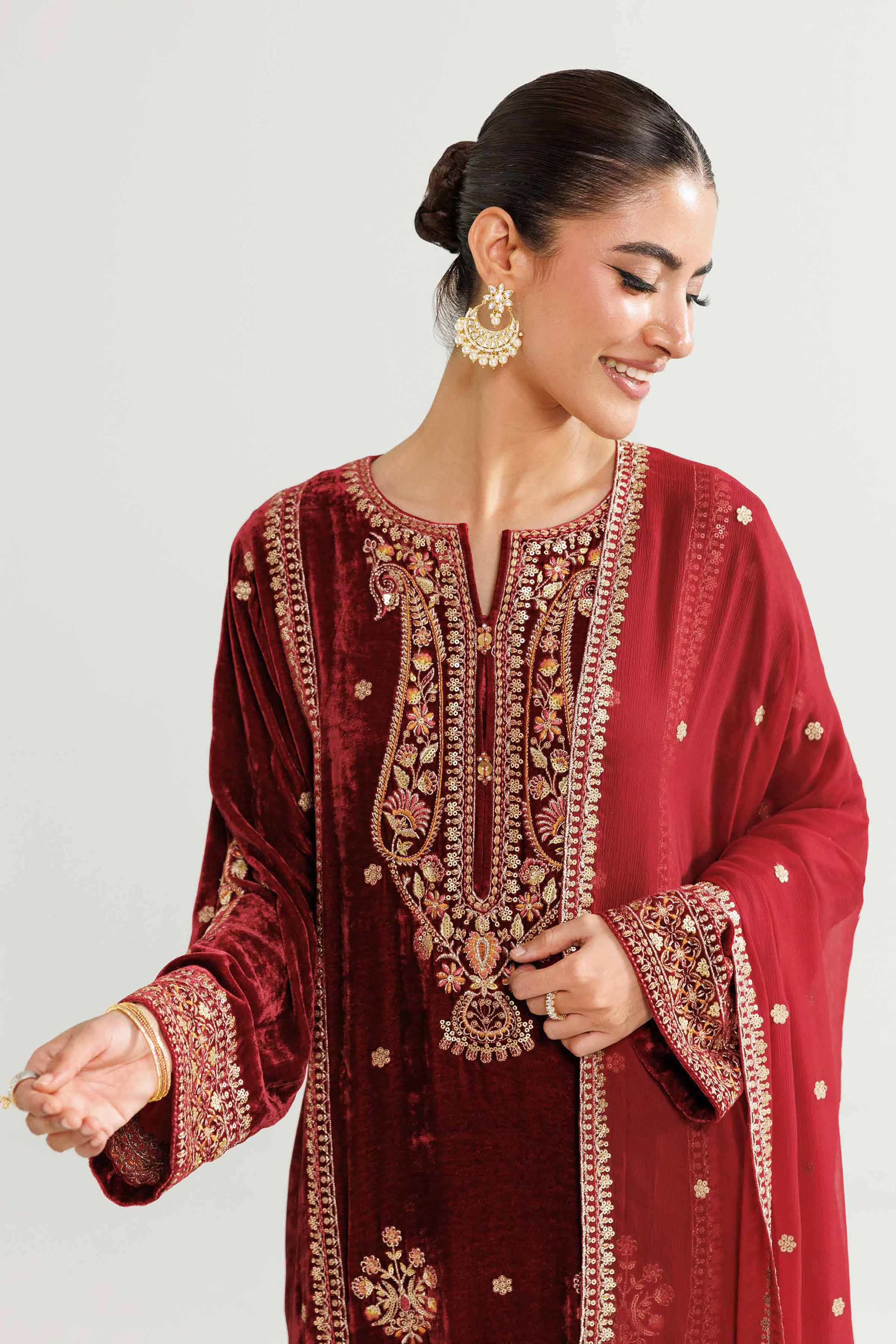 3 Piece - Embroidered Suit - 42519663 for Women - Unstitched Collection | Nishat | Shop Online
