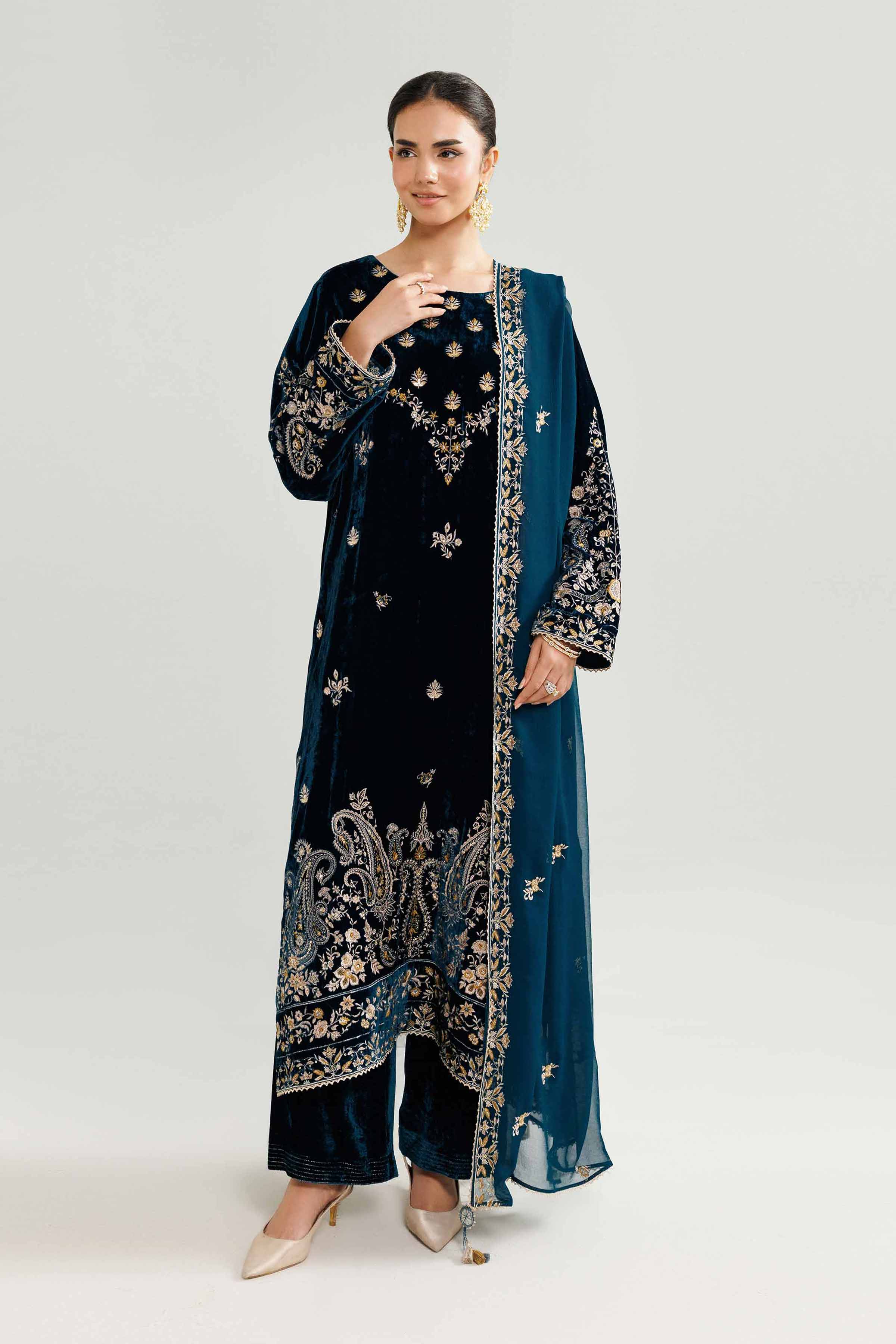 3 Piece - Embroidered Suit - 42519665 for Women - Unstitched Collection | Nishat | Shop Online