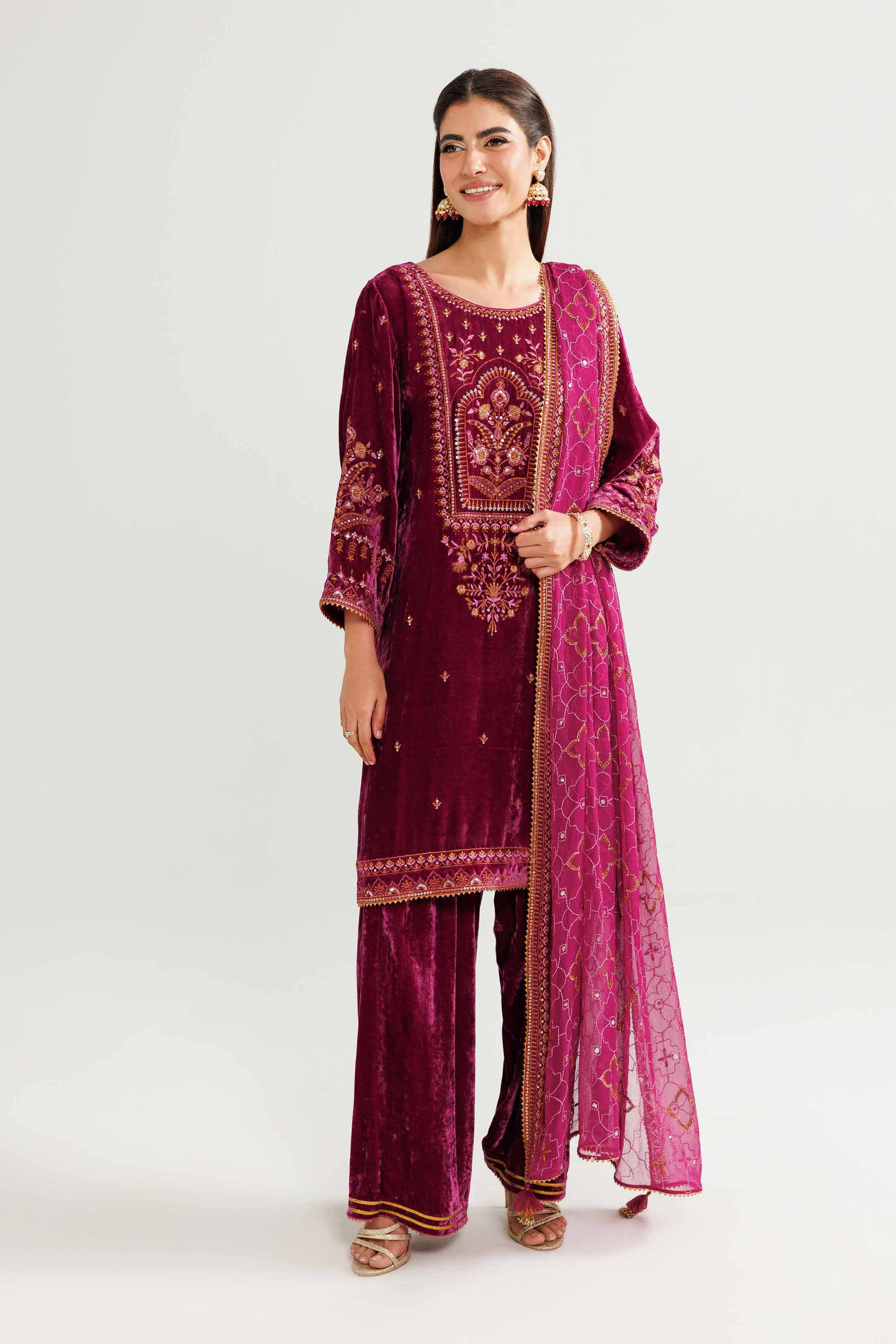 3 Piece - Embroidered Suit - 42519666 for Women - Unstitched Collection | Nishat | Shop Online