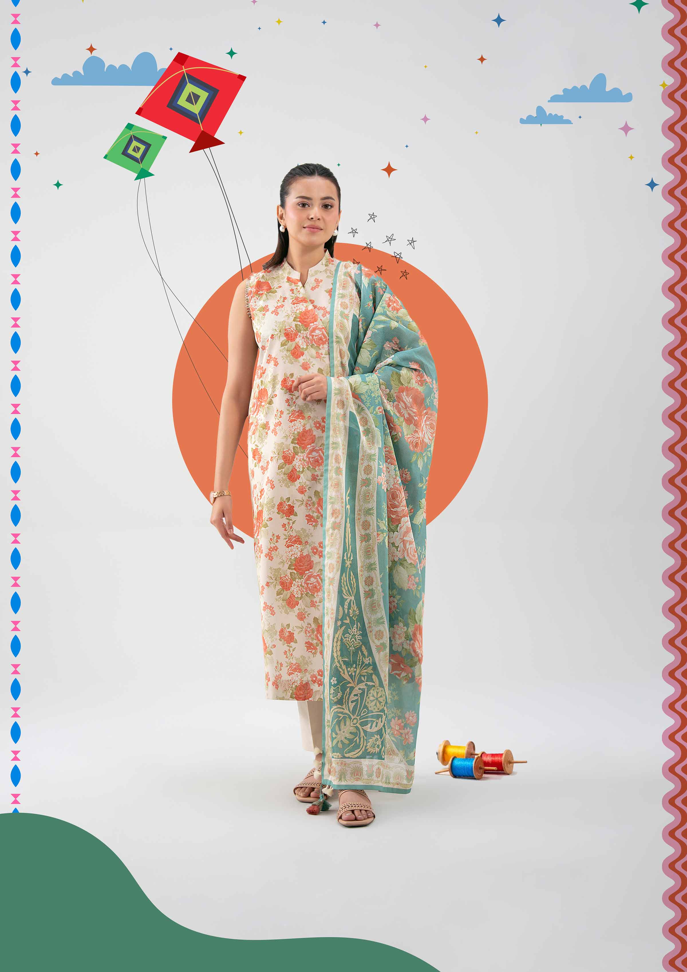 2 Piece - Digital Printed Suit - 42601008