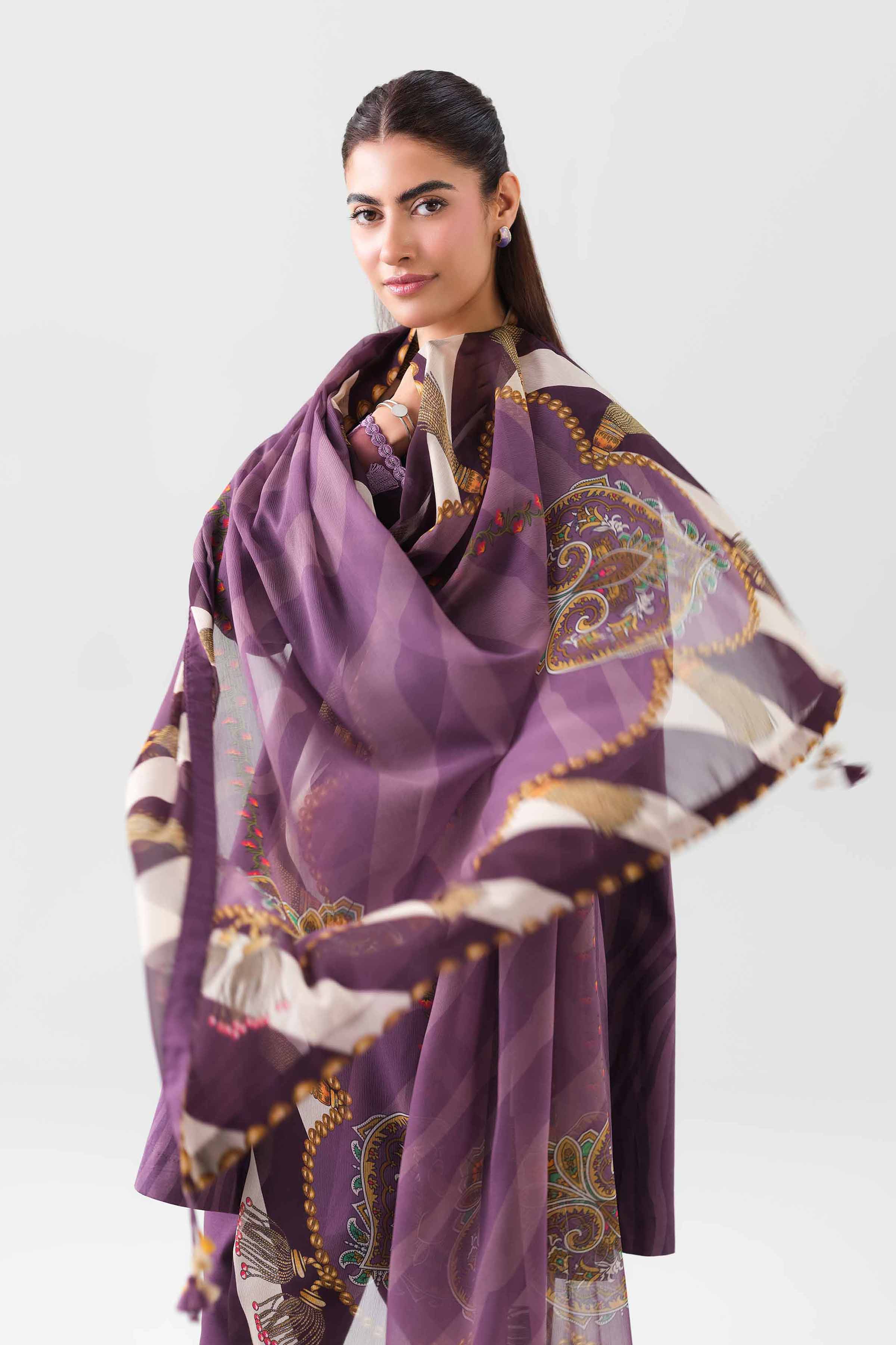 2 Piece - Digital Printed Embroidered Suit - 42601012