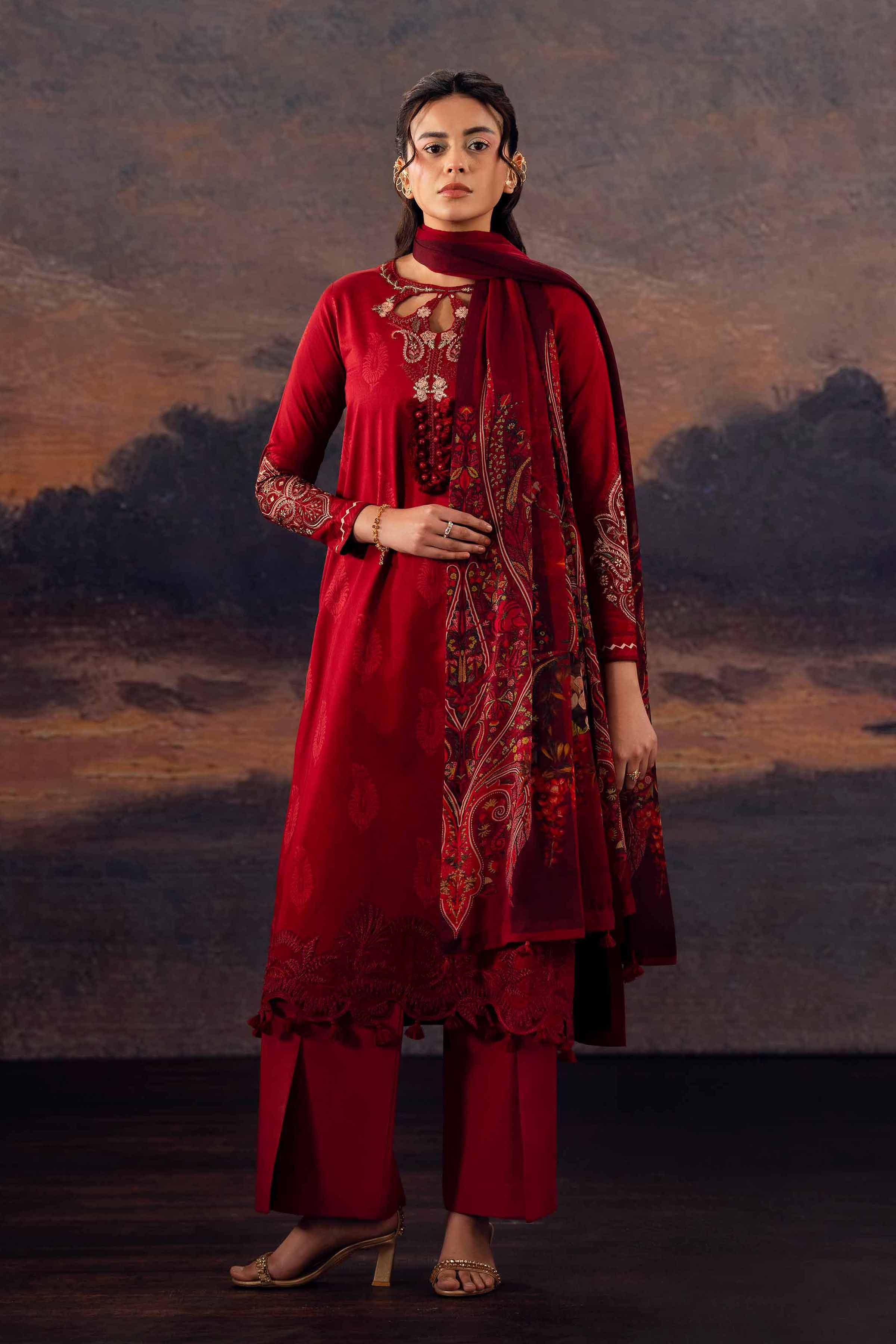 2 Piece - Digital Printed Embroidered Suit - 42601014