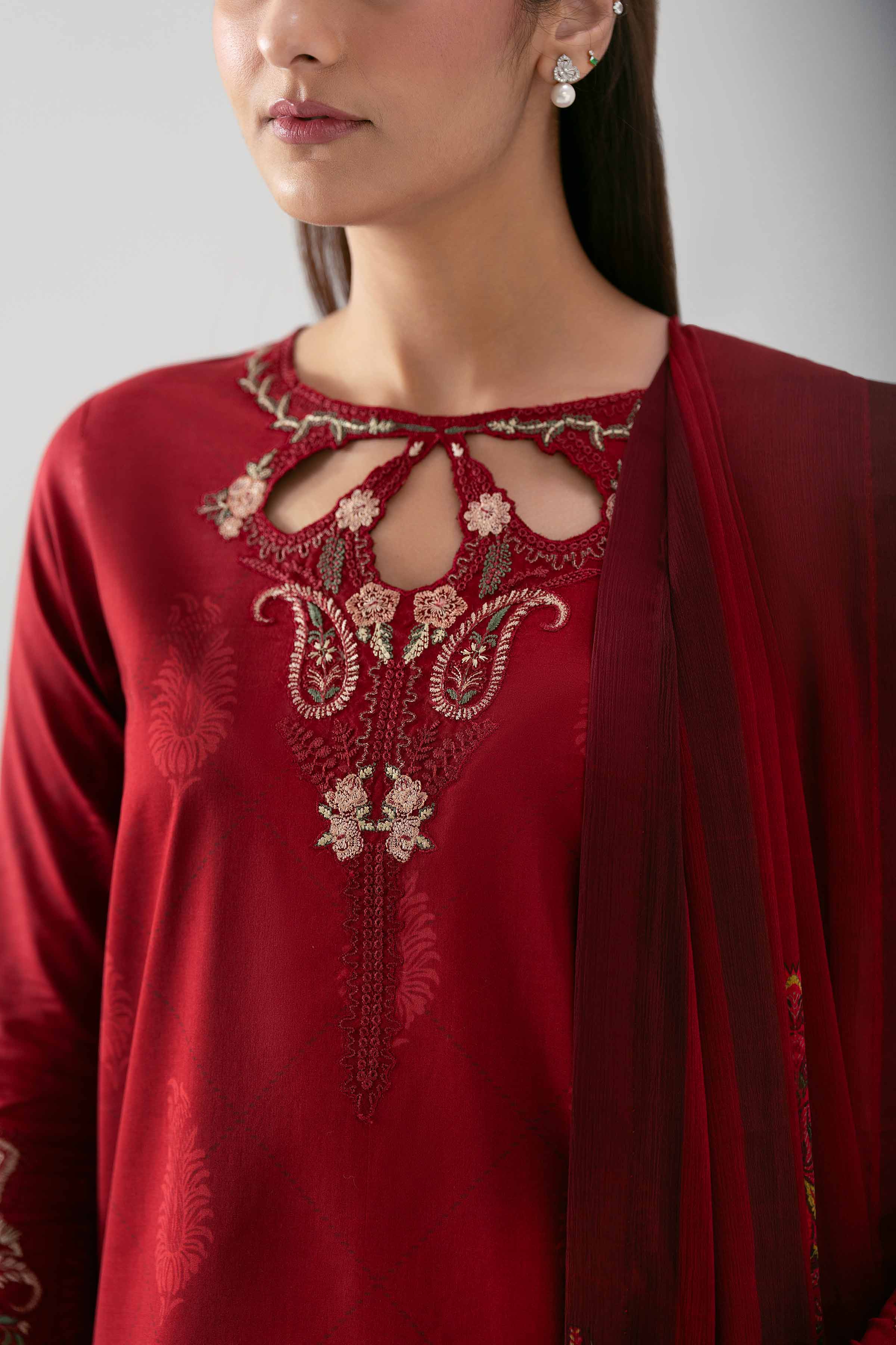 2 Piece - Digital Printed Embroidered Suit - 42601014