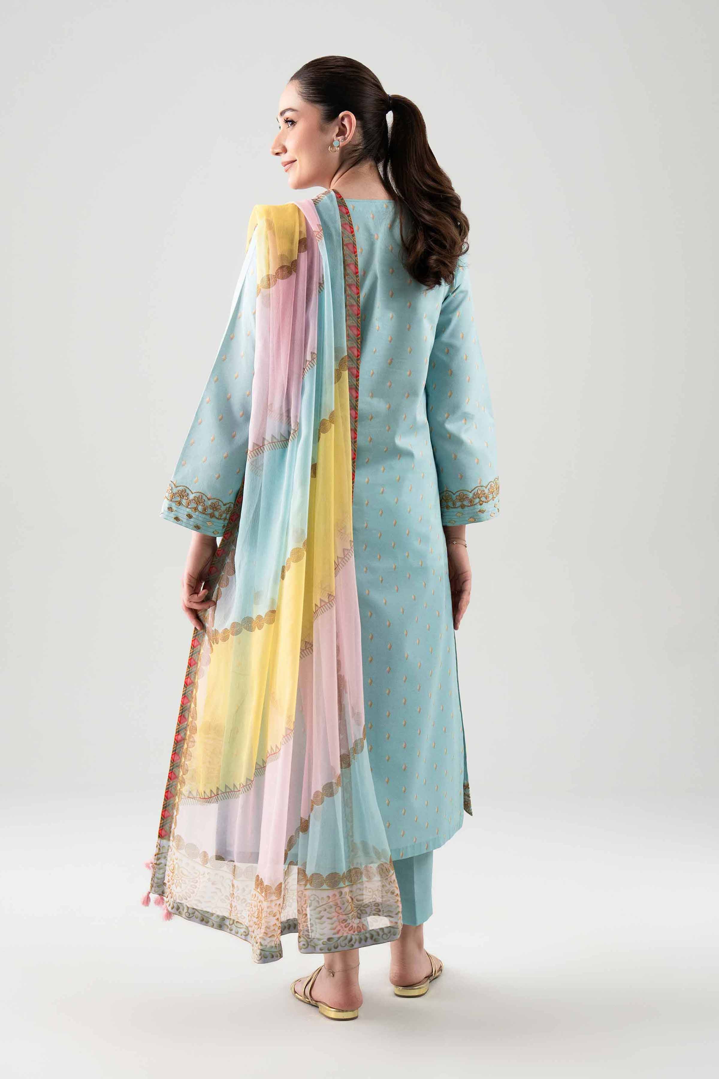 2 Piece - Digital Printed Embroidered Suit - 42601016