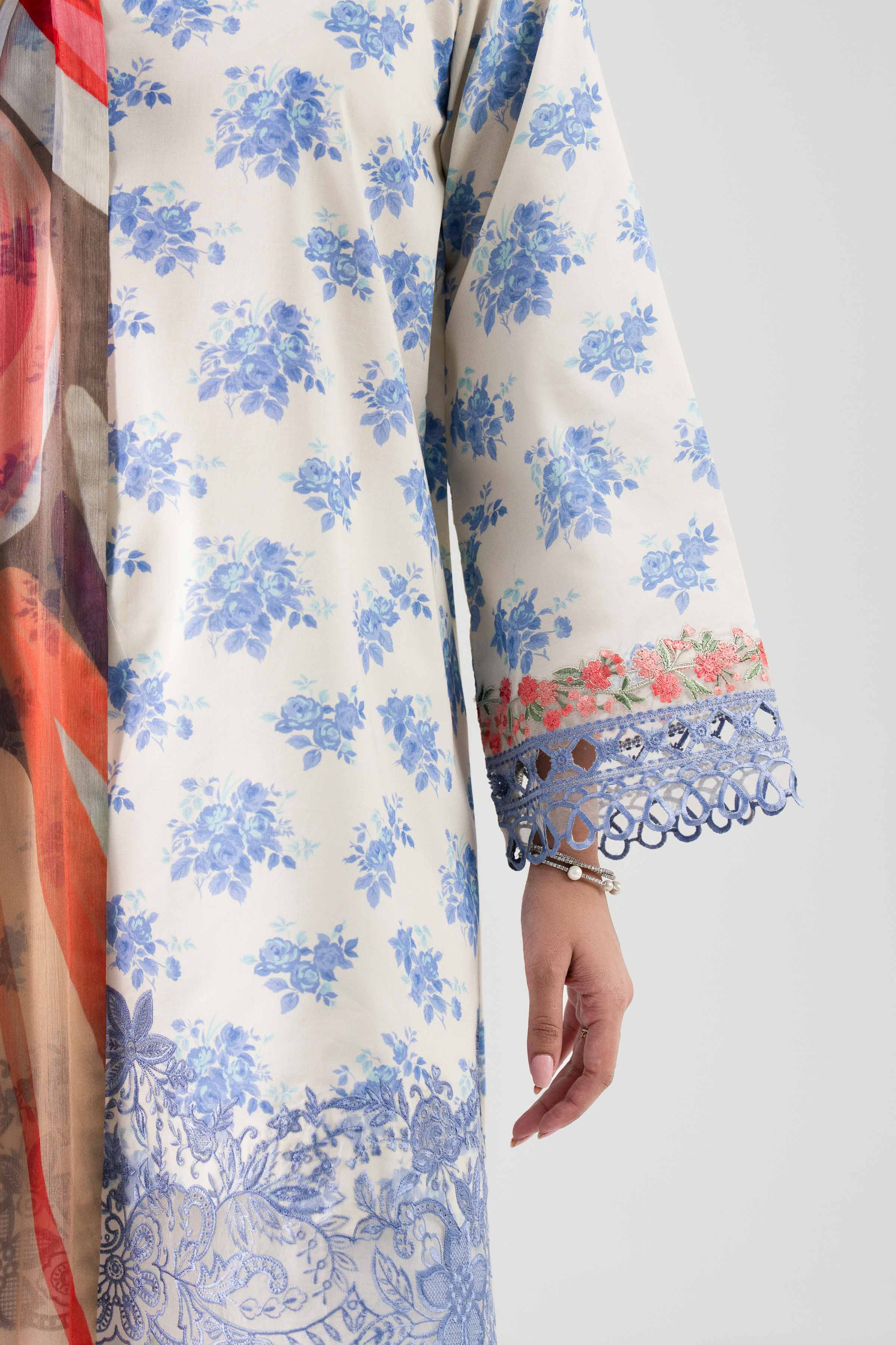 2 Piece - Digital Printed Embroidered Suit - 42601020