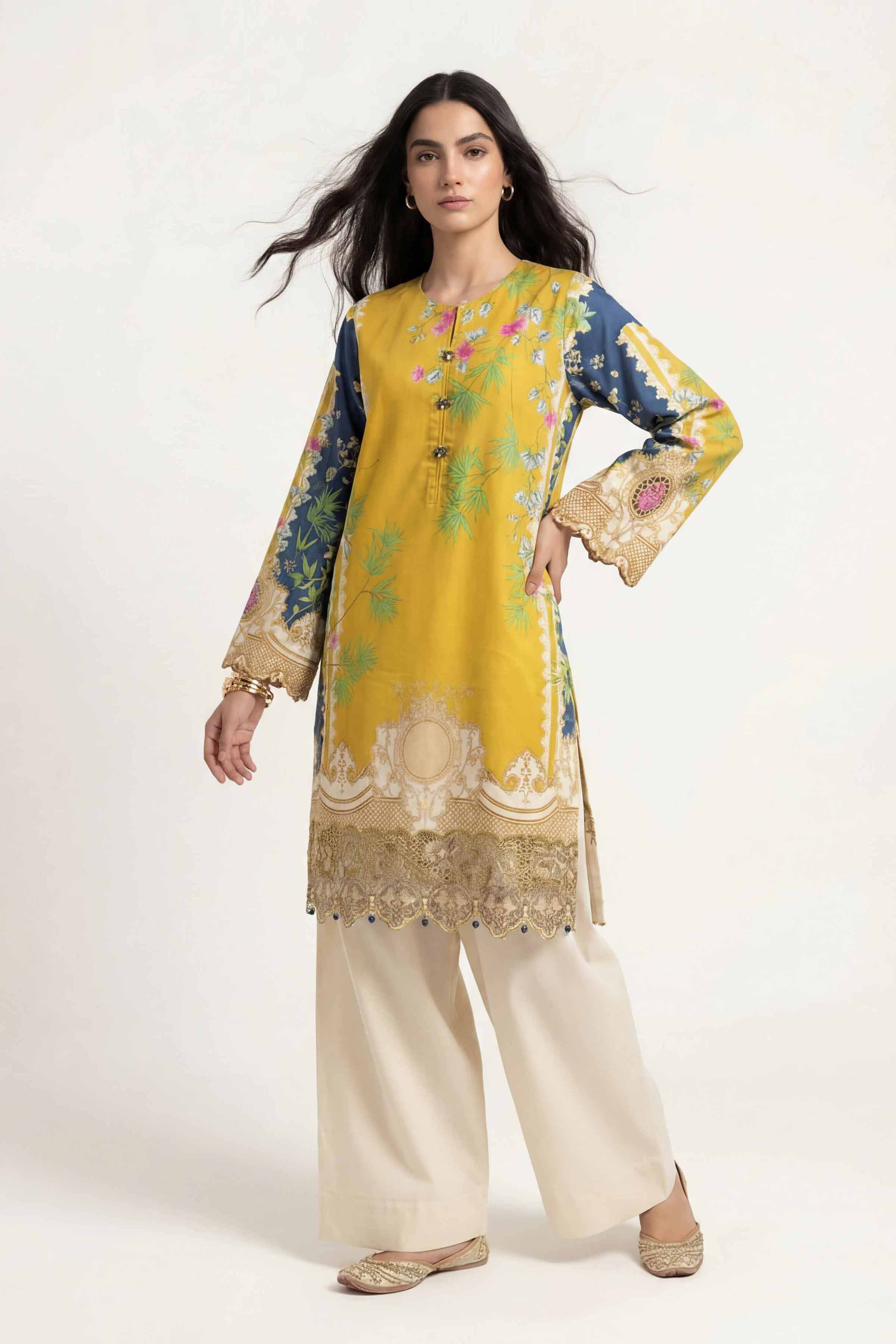 2 Piece - Digital Printed Embroidered Suit - 42601056