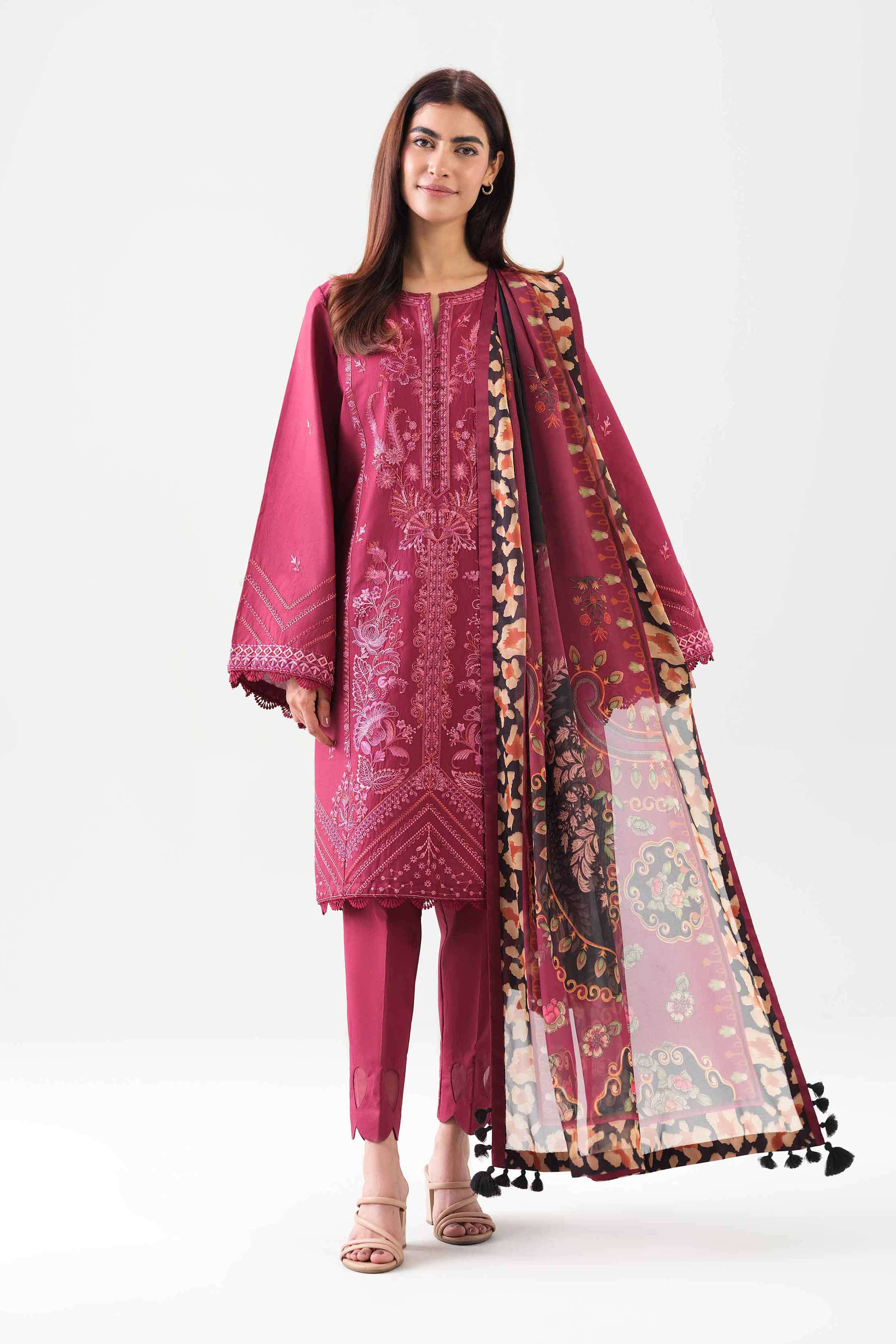 3 Piece - Digital Printed Embroidered Suit - 42601072 for Women - Unstitched Collection | Nishat | Shop Online