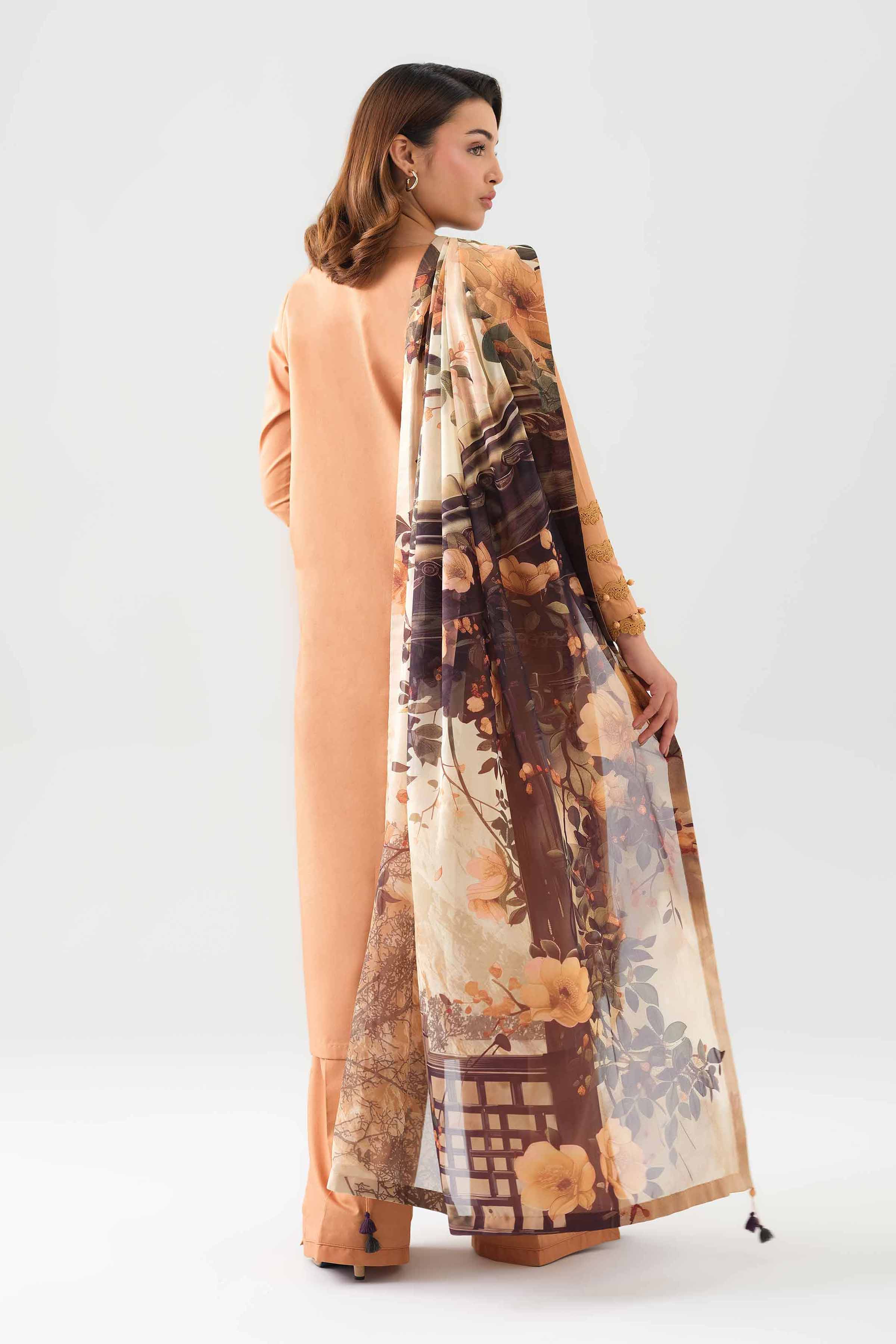 3 Piece - Digital Printed Embroidered Suit - 42601076