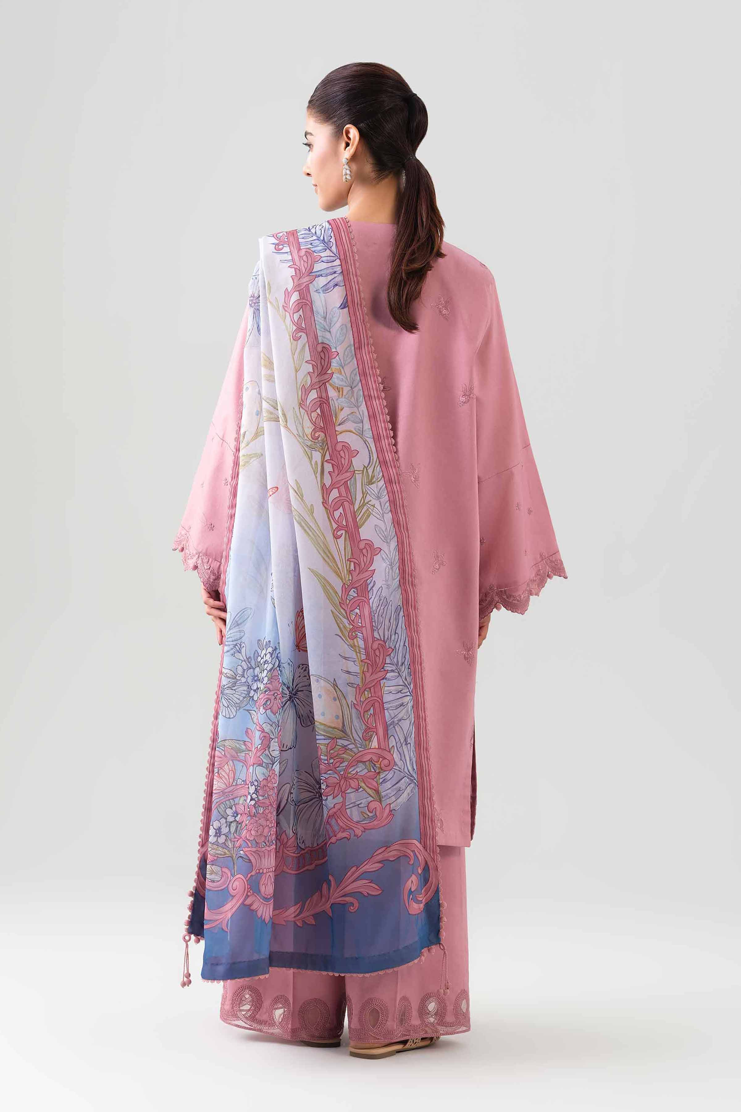 3 Piece - Digital Printed Embroidered Suit - 42601077