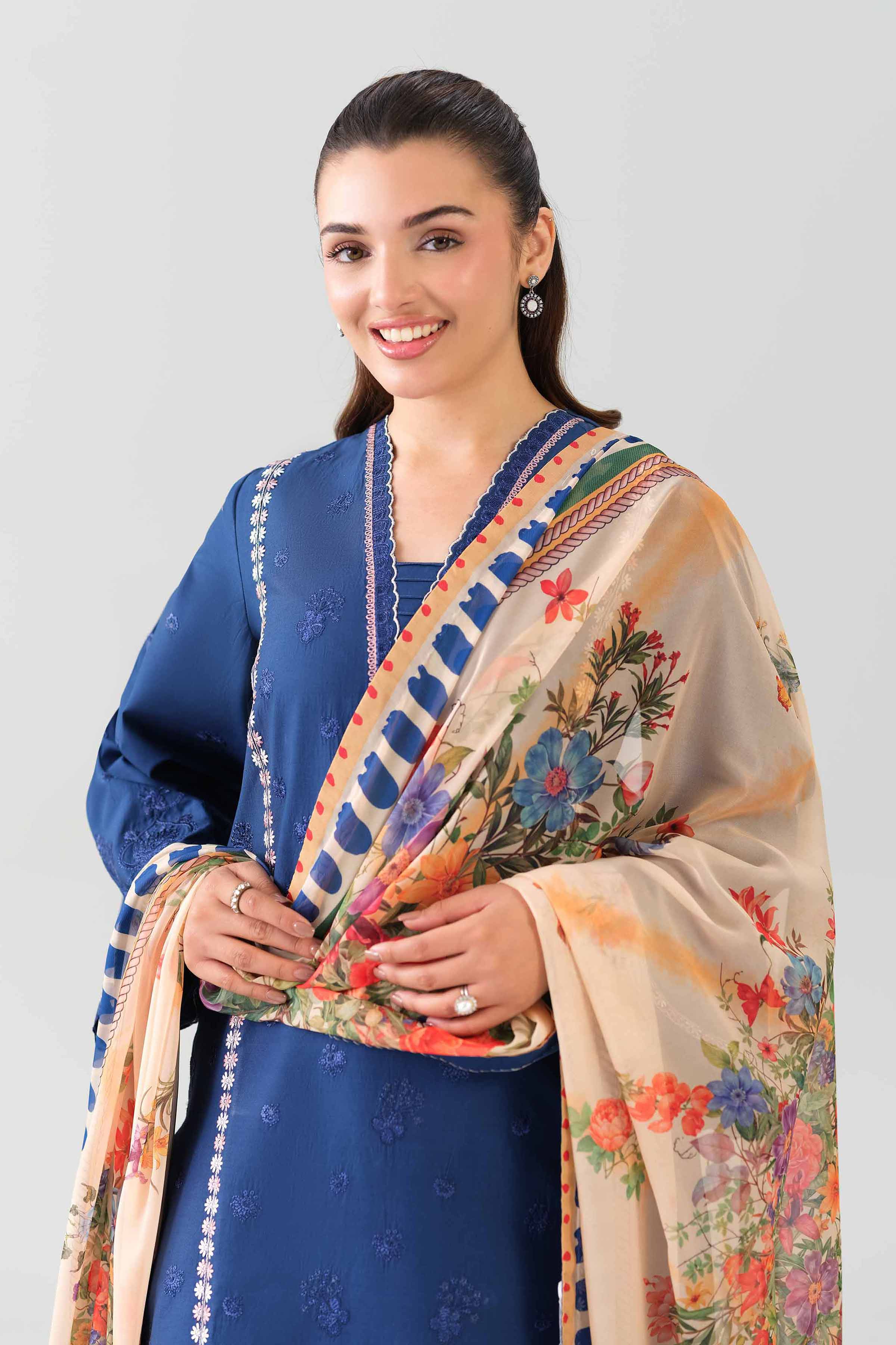 3 Piece - Digital Printed Embroidered Suit - 42601080 for Women - Unstitched Collection | Nishat | Shop Online