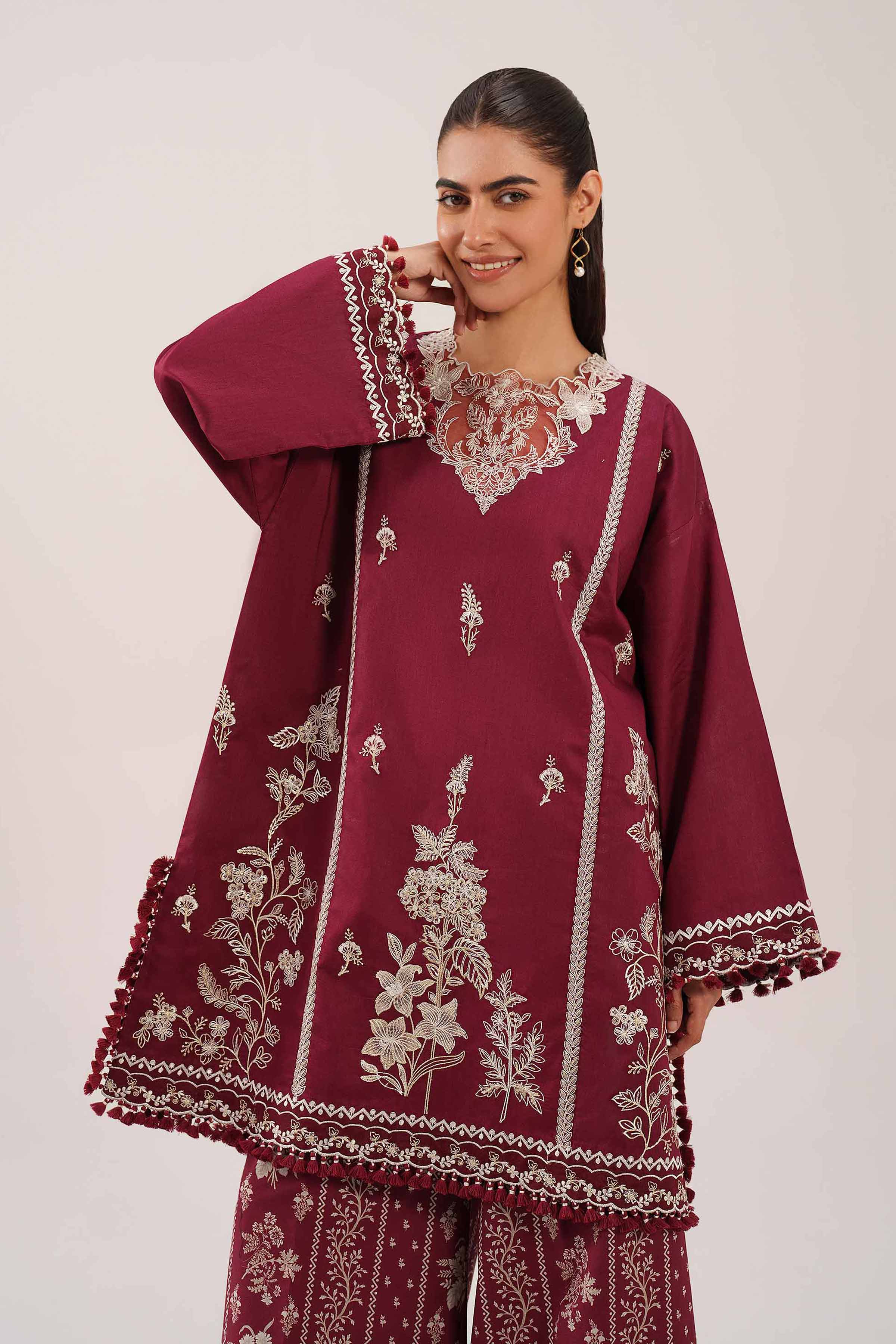 2 Piece - Digital Printed Embroidered Suit - 42601088