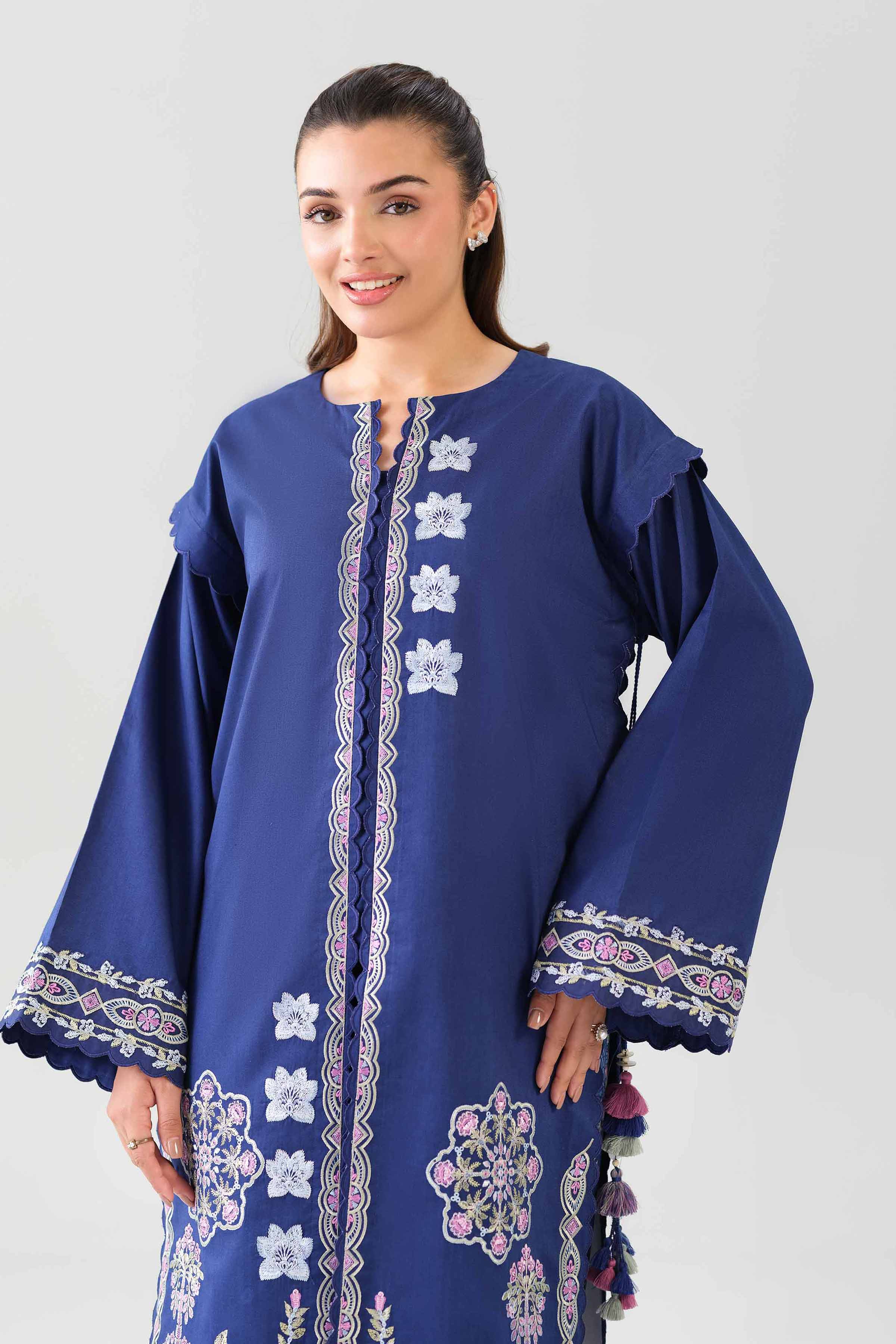 2 Piece - Digital Printed Embroidered Suit - 42601090