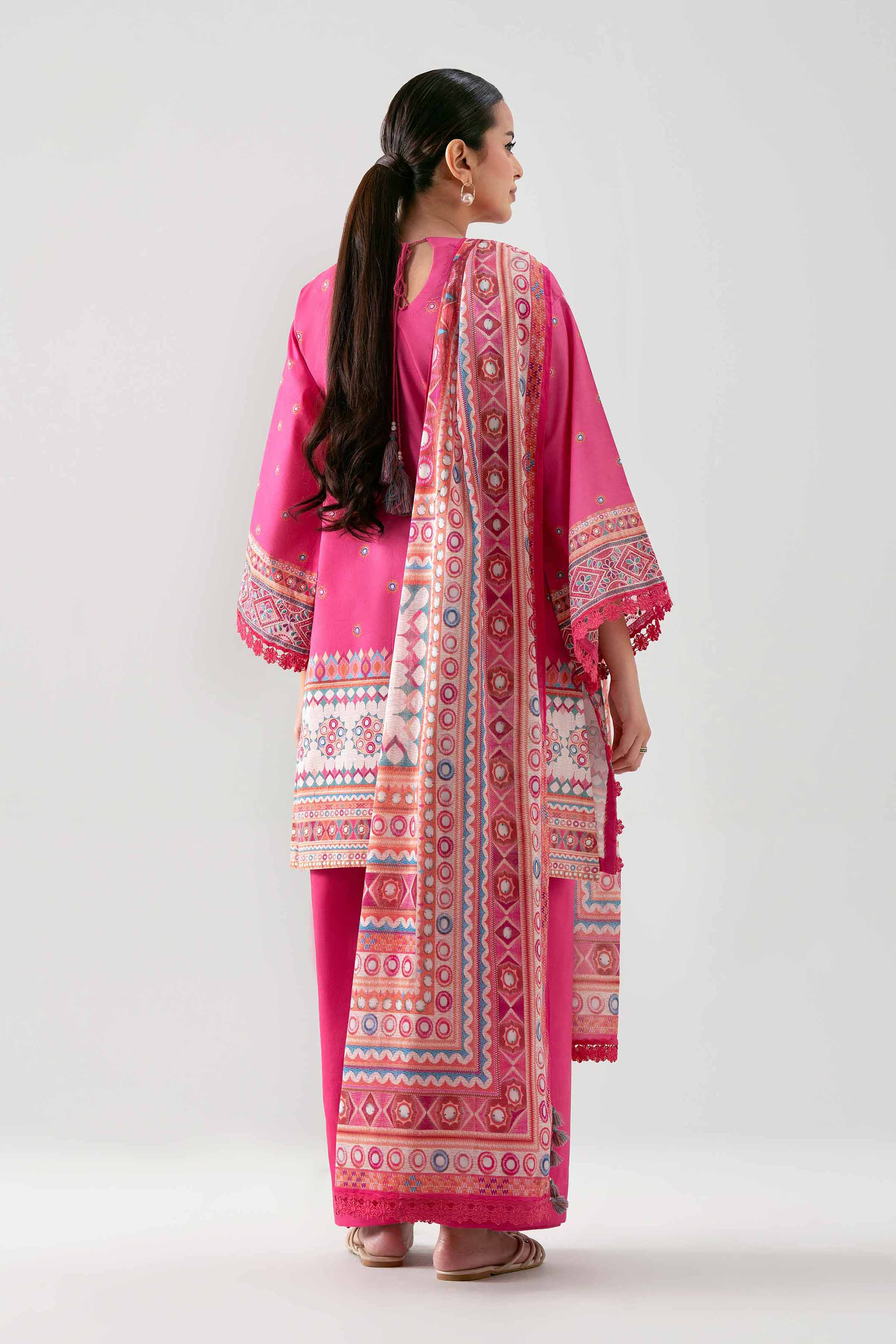 3 Piece - Digital Printed Embroidered Suit - 42601103