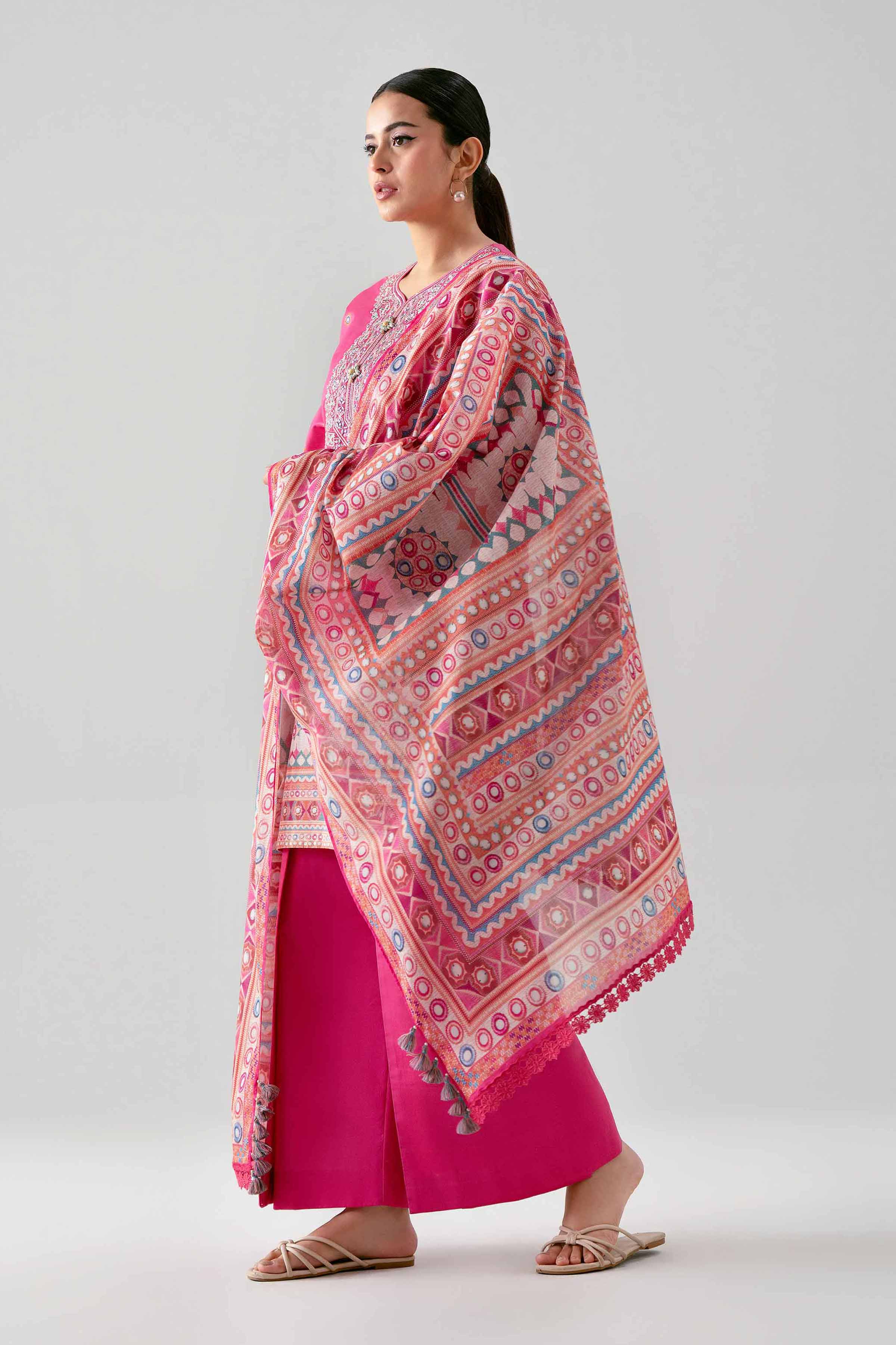 3 Piece - Digital Printed Embroidered Suit - 42601103 for Women - Unstitched Collection | Nishat | Shop Online