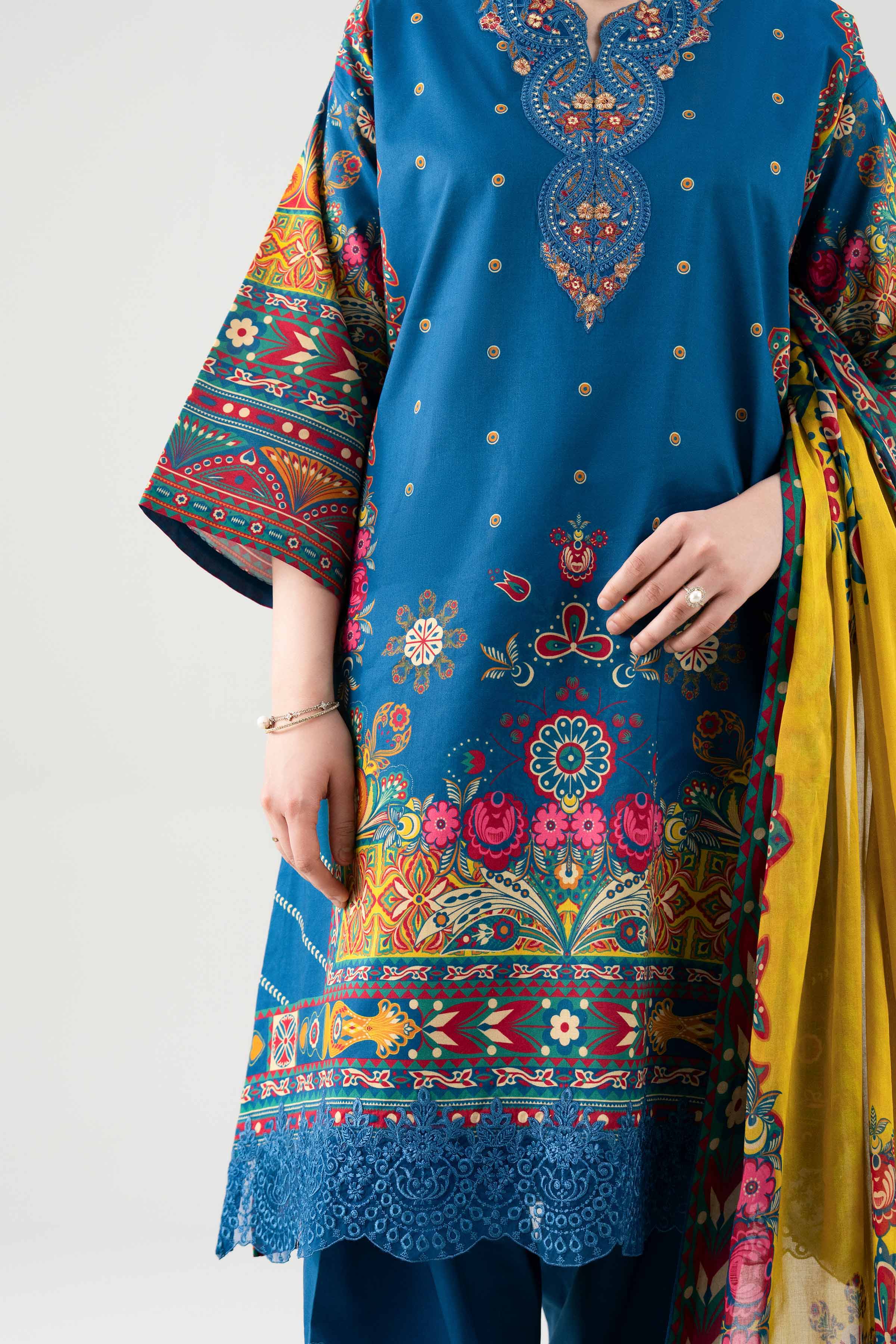 3 Piece - Digital Printed Embroidered Suit - 42601104 for Women - Unstitched Collection | Nishat | Shop Online