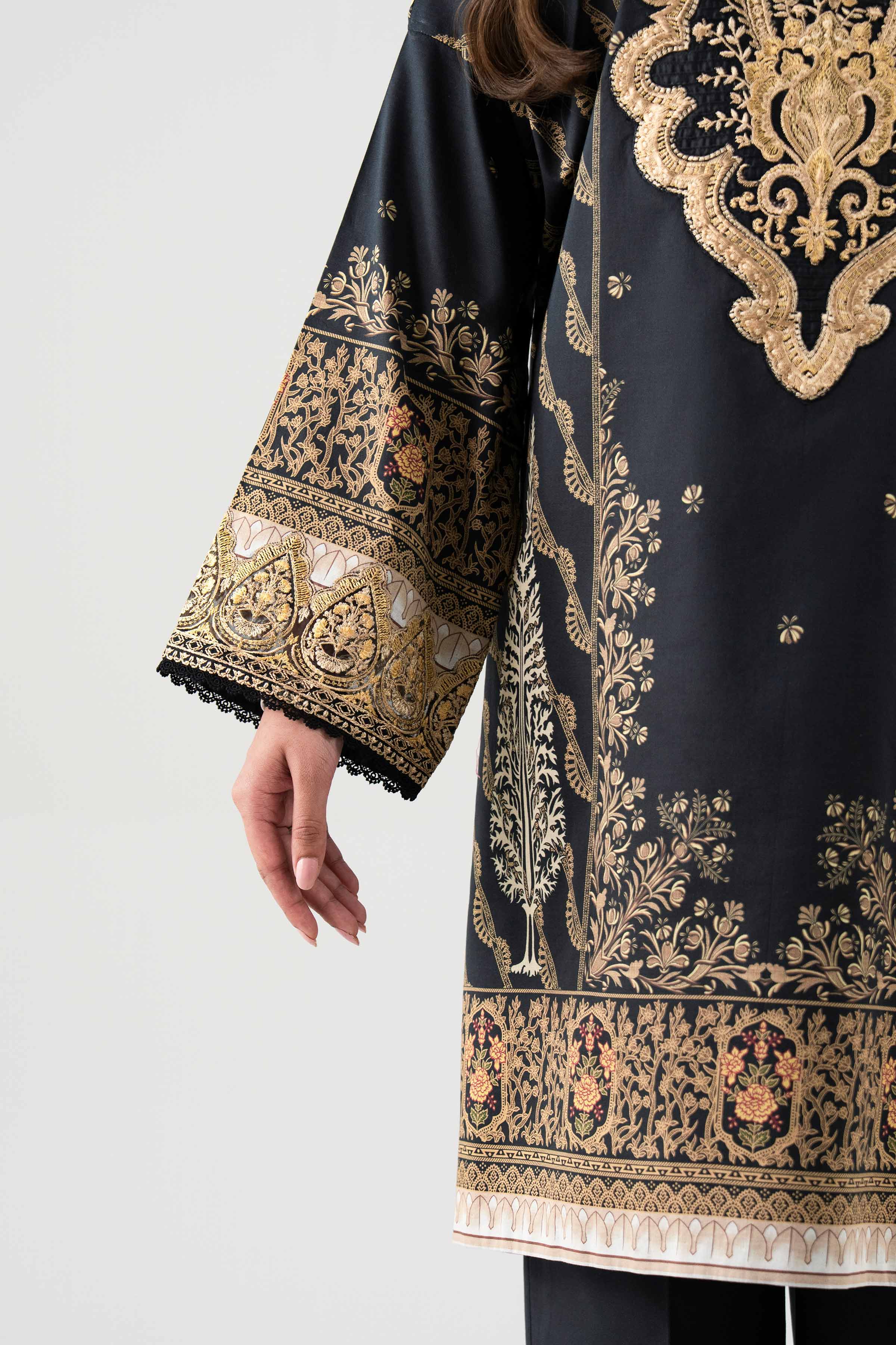 3 Piece - Digital Printed Embroidered Suit - 42601107