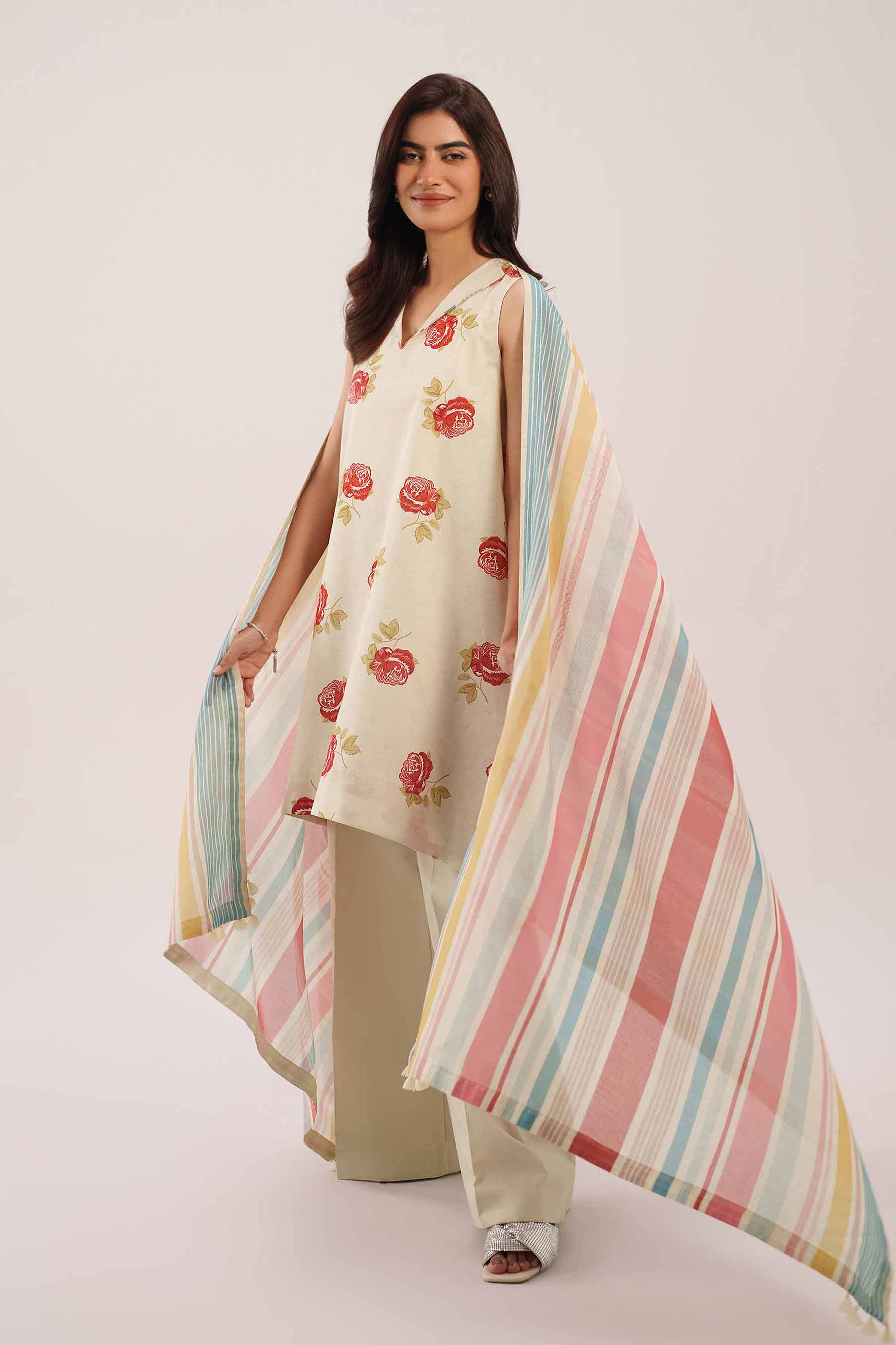 3 Piece - Printed Suit - 42601122 for Women - Unstitched Collection | Nishat | Shop Online