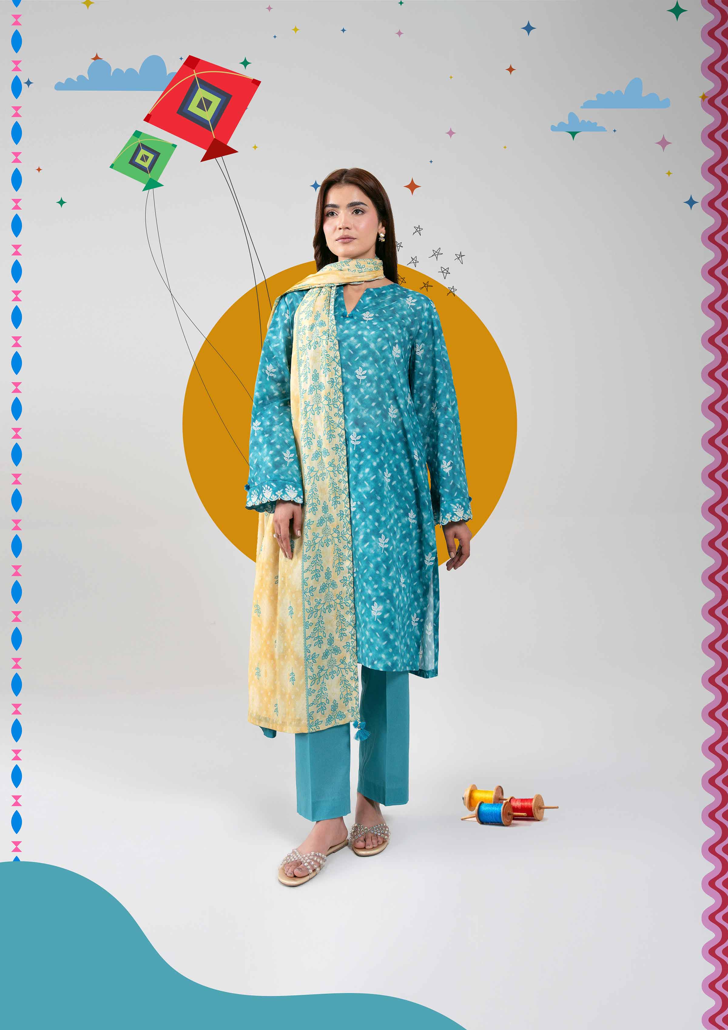 3 Piece - Printed Suit - 42601134