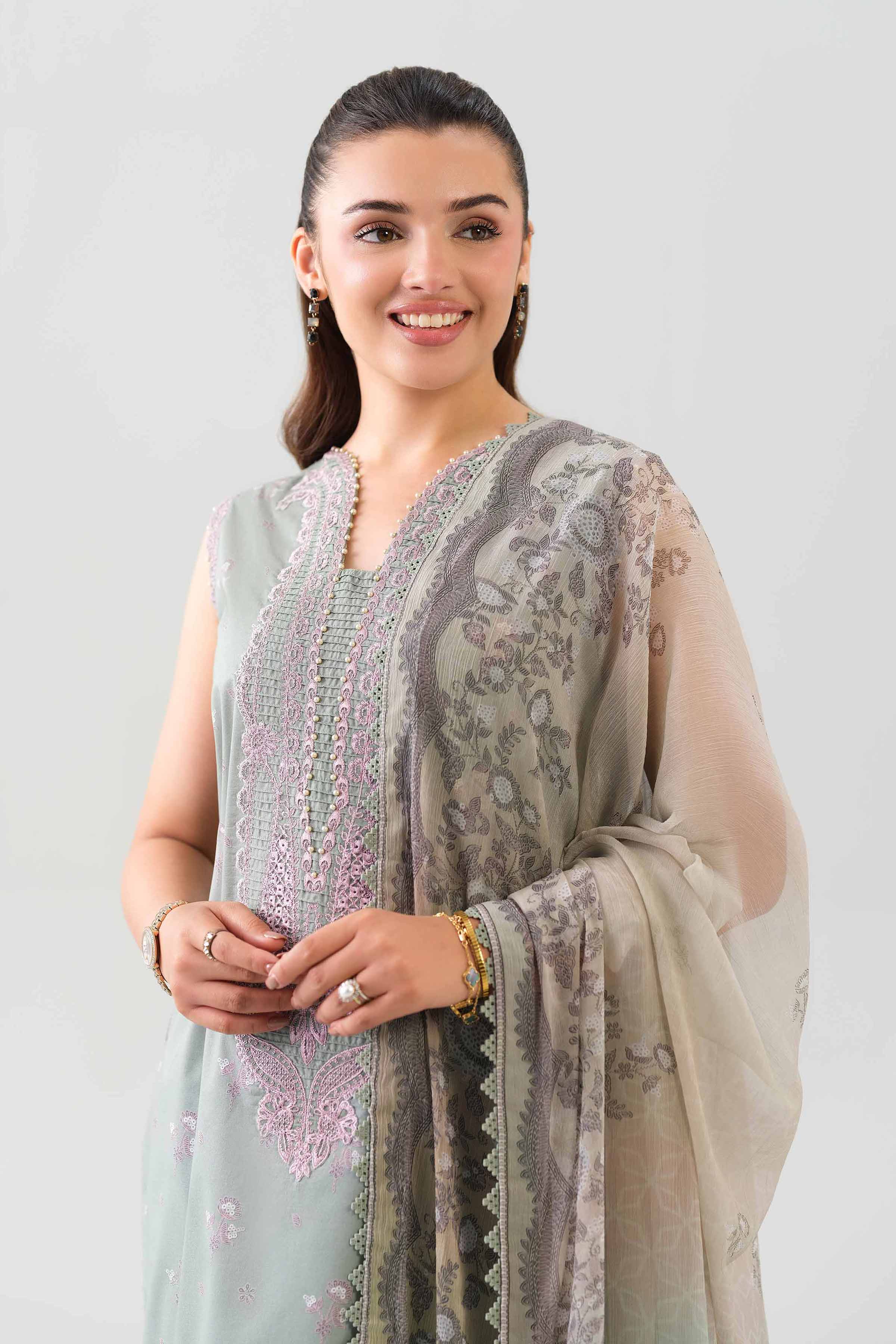 3 Piece - Digital Printed Embroidered Suit - 42601144 for Women - Unstitched Collection | Nishat | Shop Online