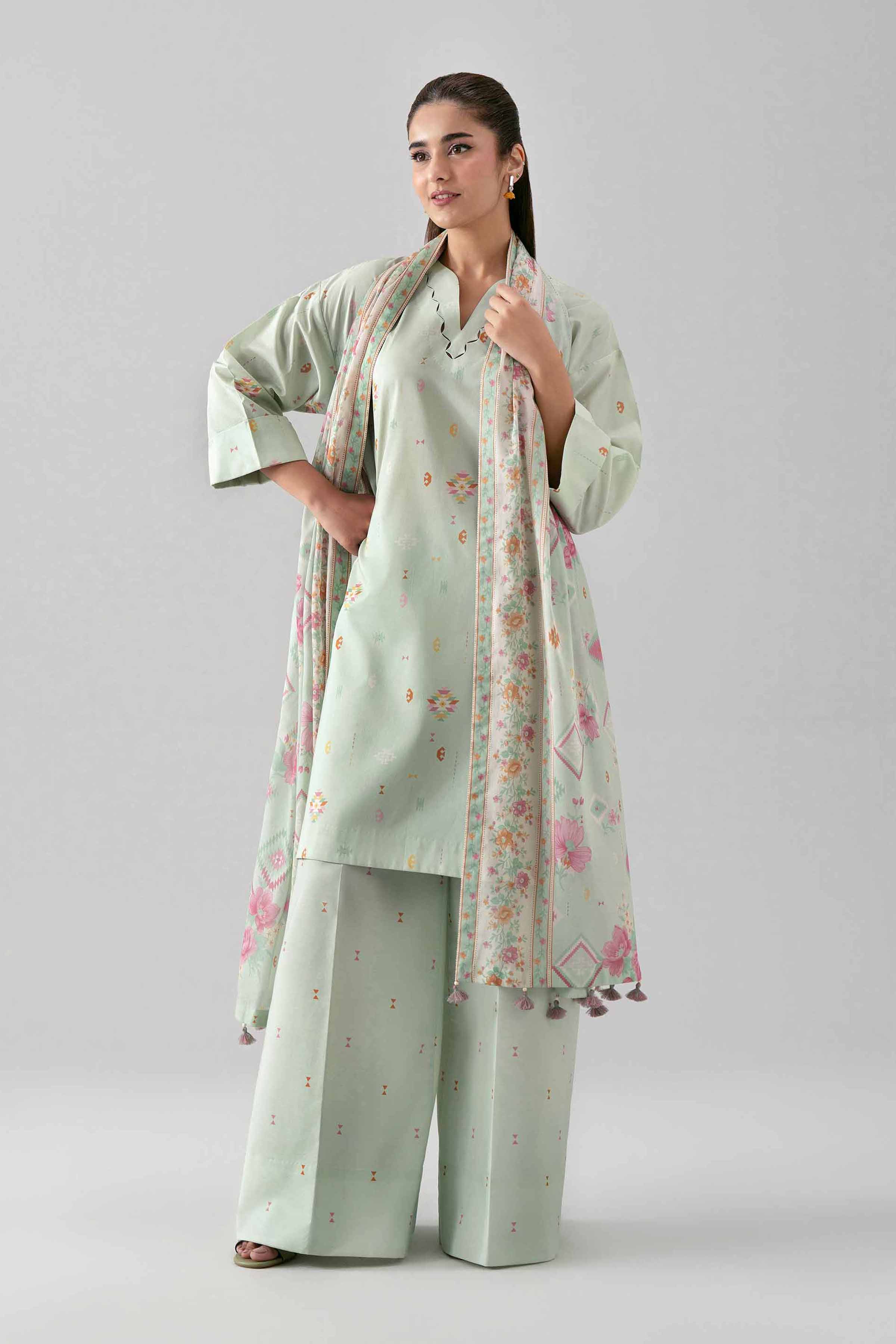 3 Piece - Printed Suit - 42601174 for Women - Unstitched Collection | Nishat | Shop Online