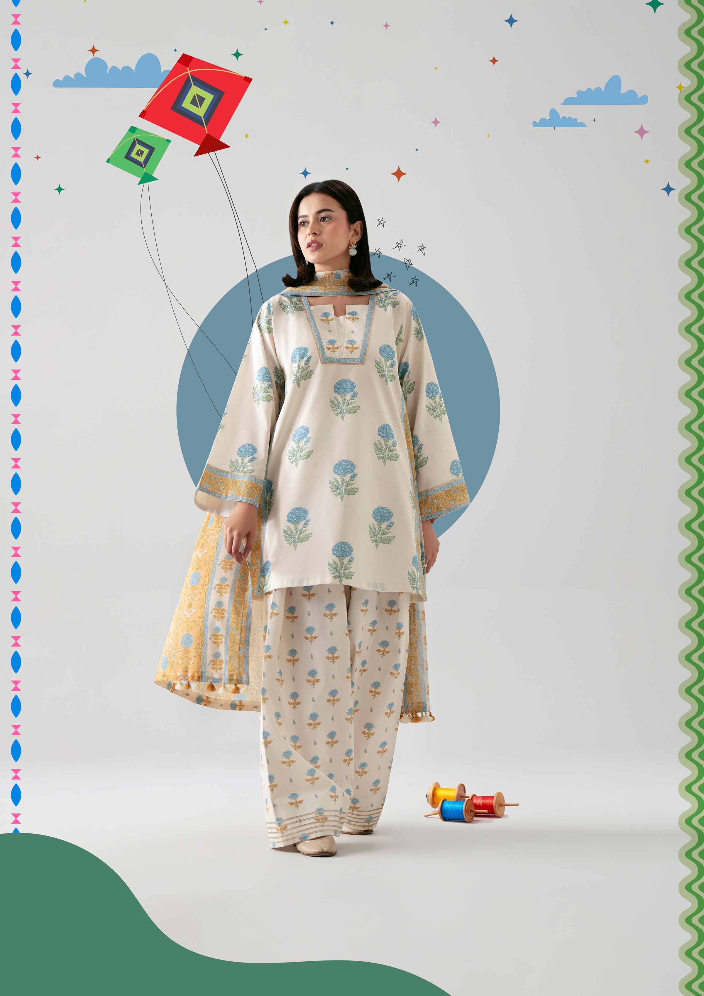 3 Piece - Printed Suit - 42601184