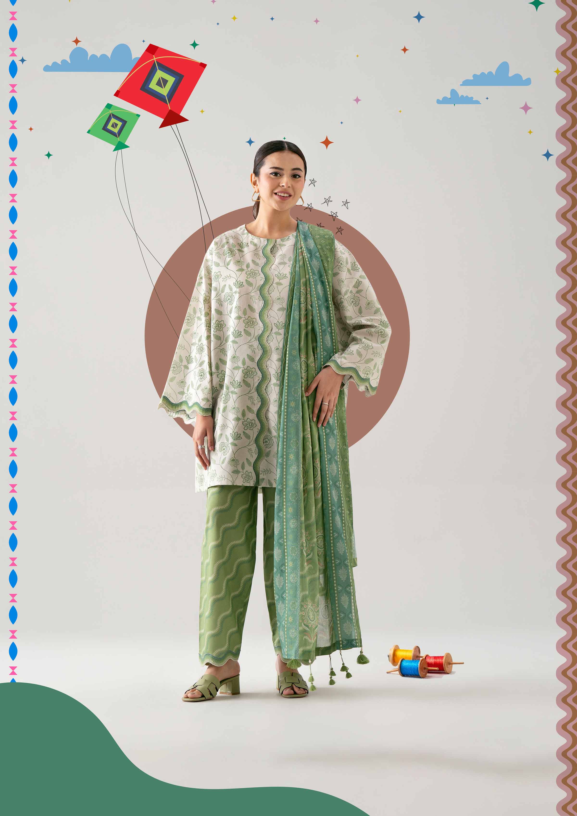 3 Piece - Printed Suit - 42601188