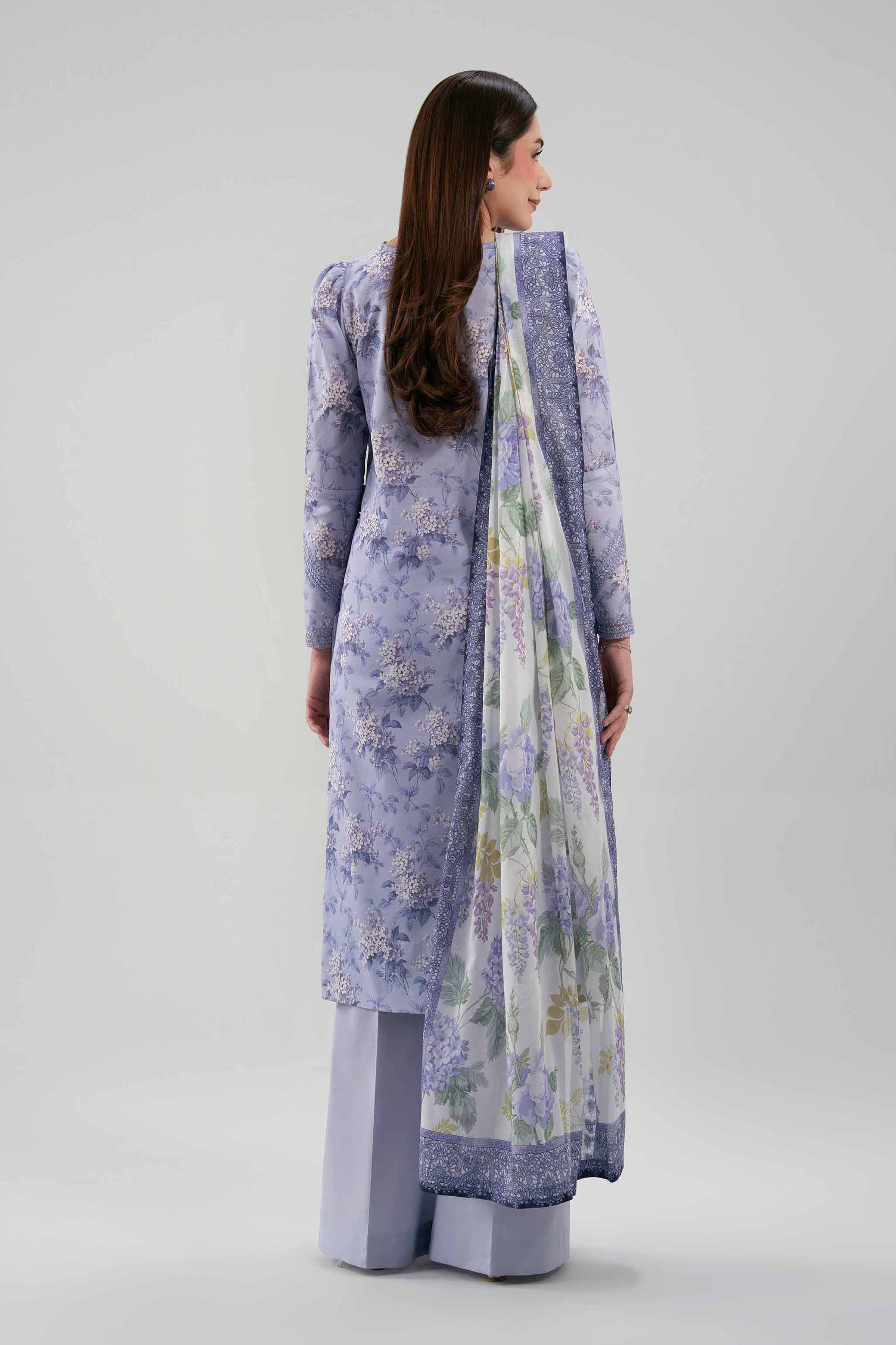 3 Piece - Digital Printed Embroidered Suit - 42601191