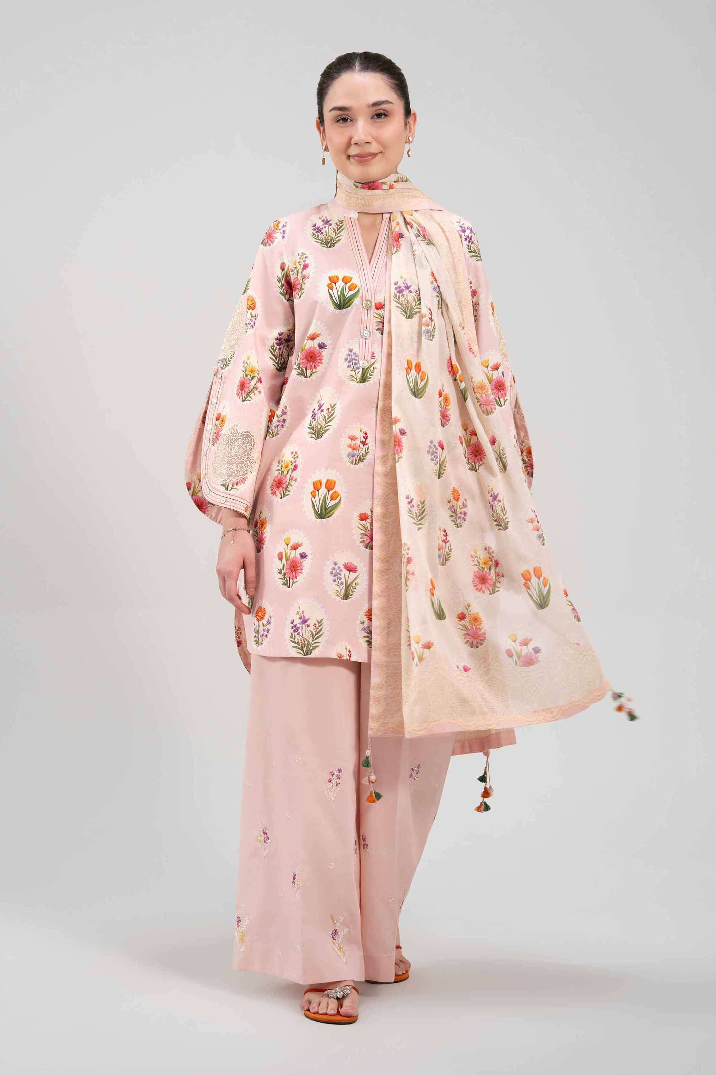 3 Piece - Digital Printed Embroidered Suit - 42601196 for Women - Unstitched Collection | Nishat | Shop Online