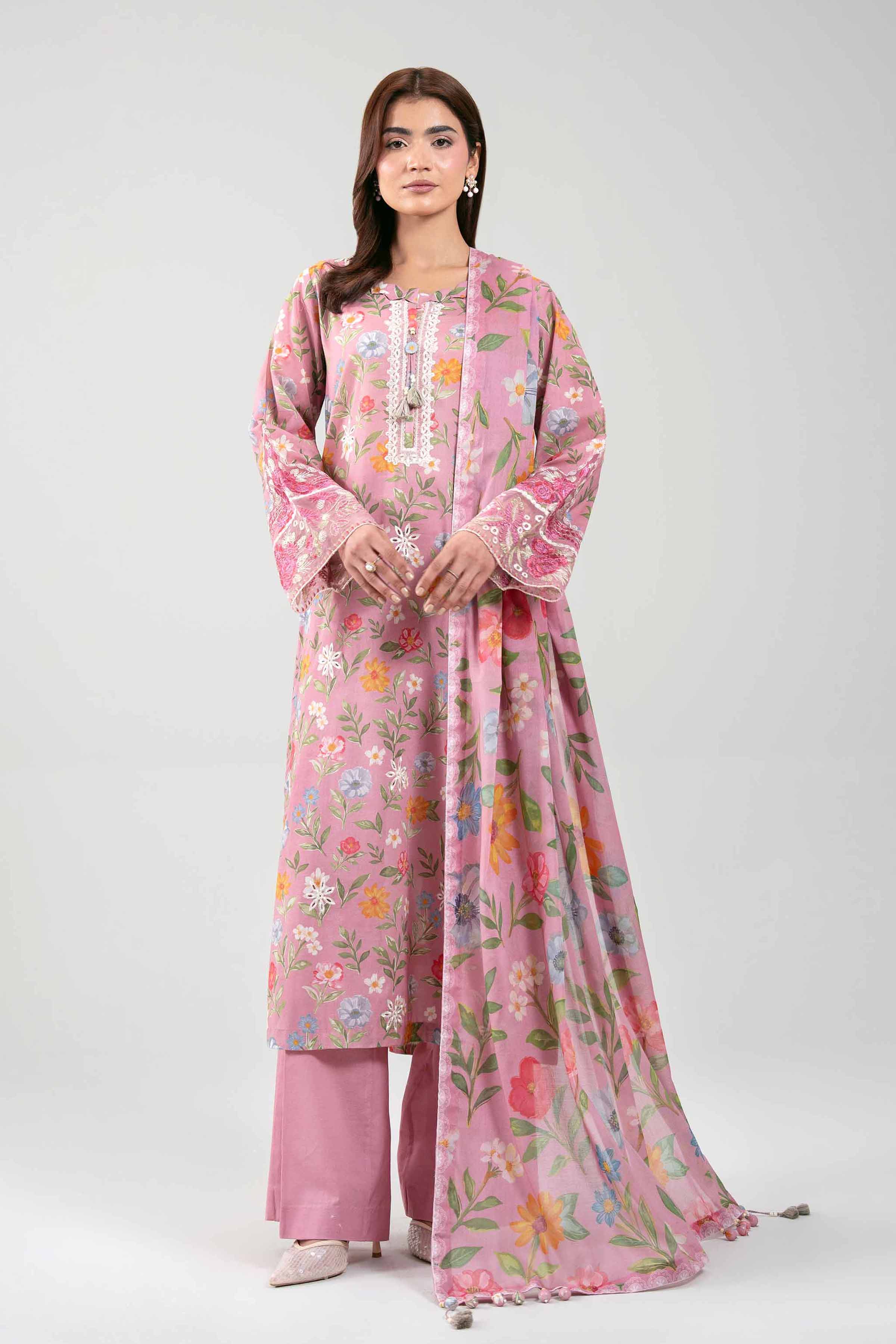 3 Piece - Embroidered Suit - 42601199 for Women - Unstitched Collection | Nishat | Shop Online
