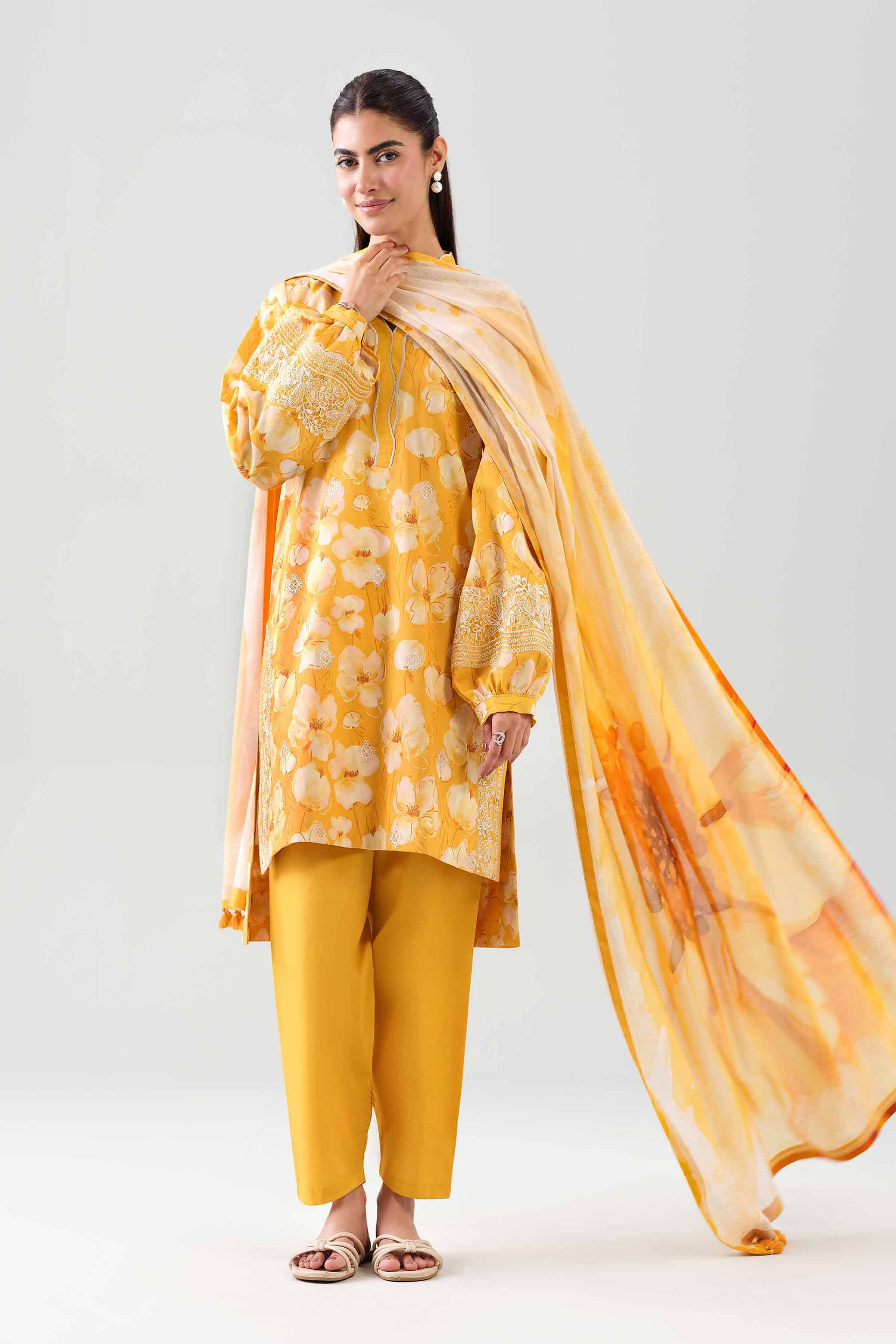 3 Piece - Digital Printed Embroidered Suit - 42601200 for Women - Unstitched Collection | Nishat | Shop Online