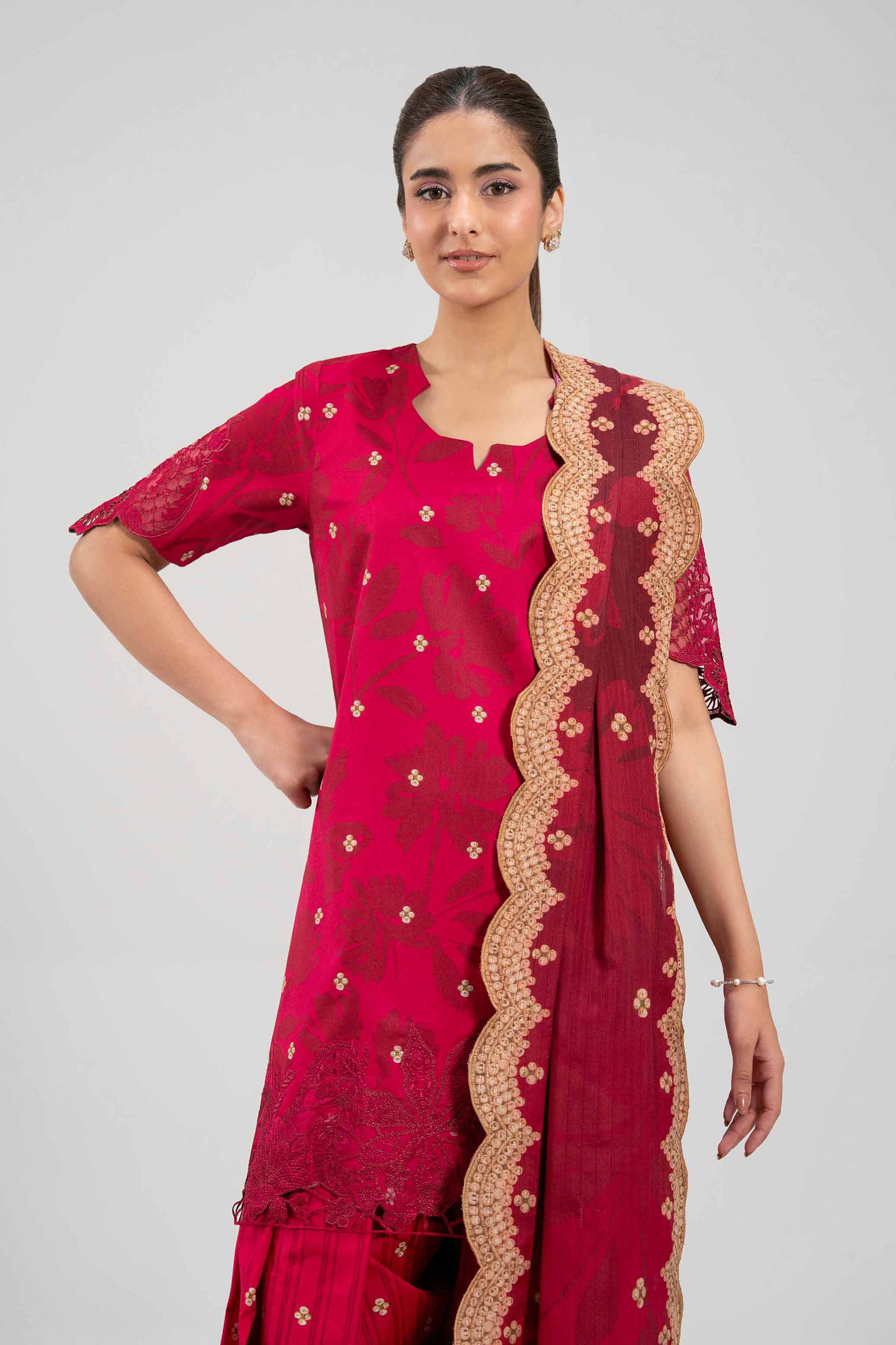 3 Piece - Digital Printed Embroidered Suit - 42601202 for Women - Unstitched Collection | Nishat | Shop Online