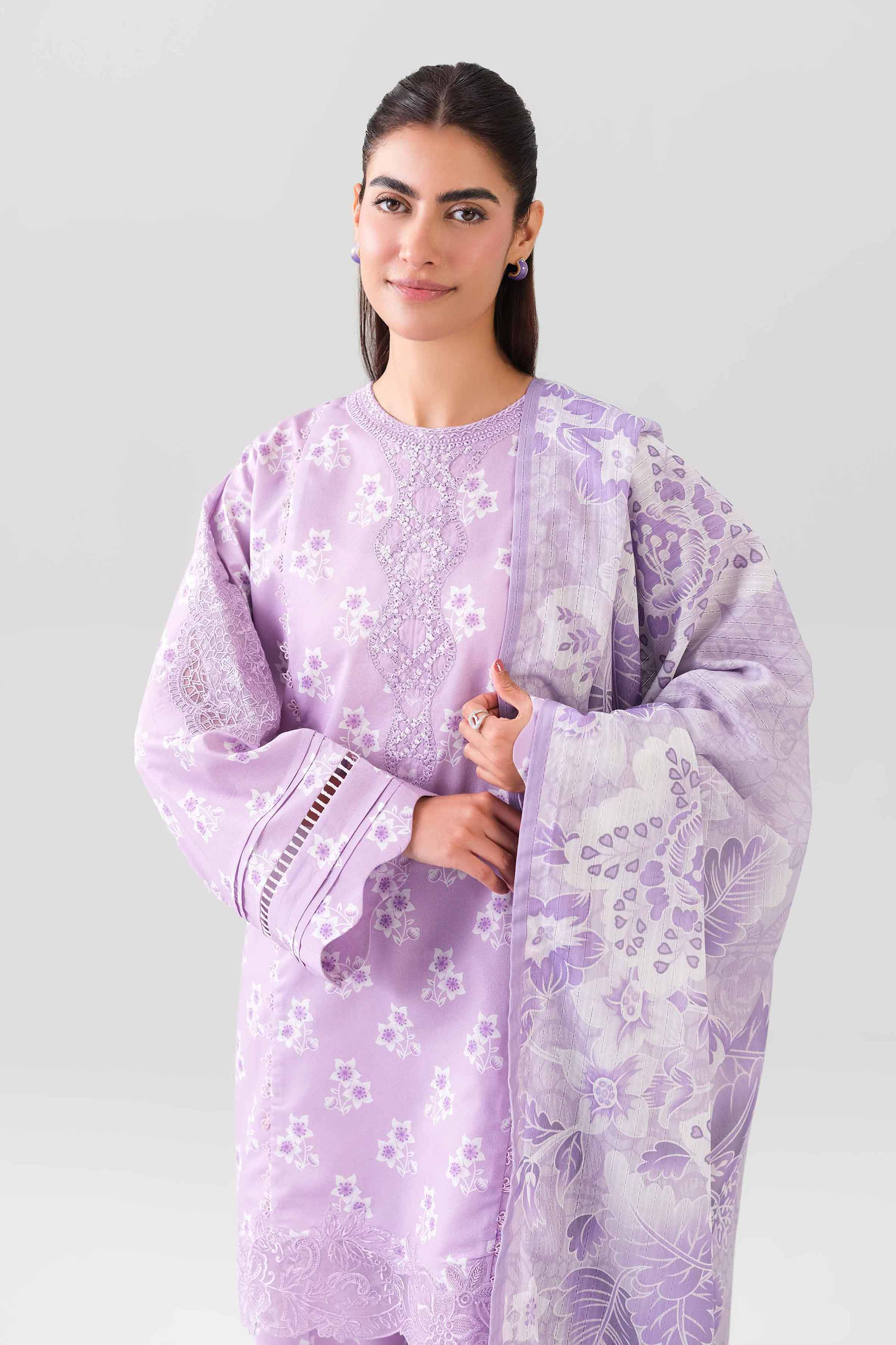 3 Piece - Digital Printed Embroidered Suit - 42601207 for Women - Unstitched Collection | Nishat | Shop Online