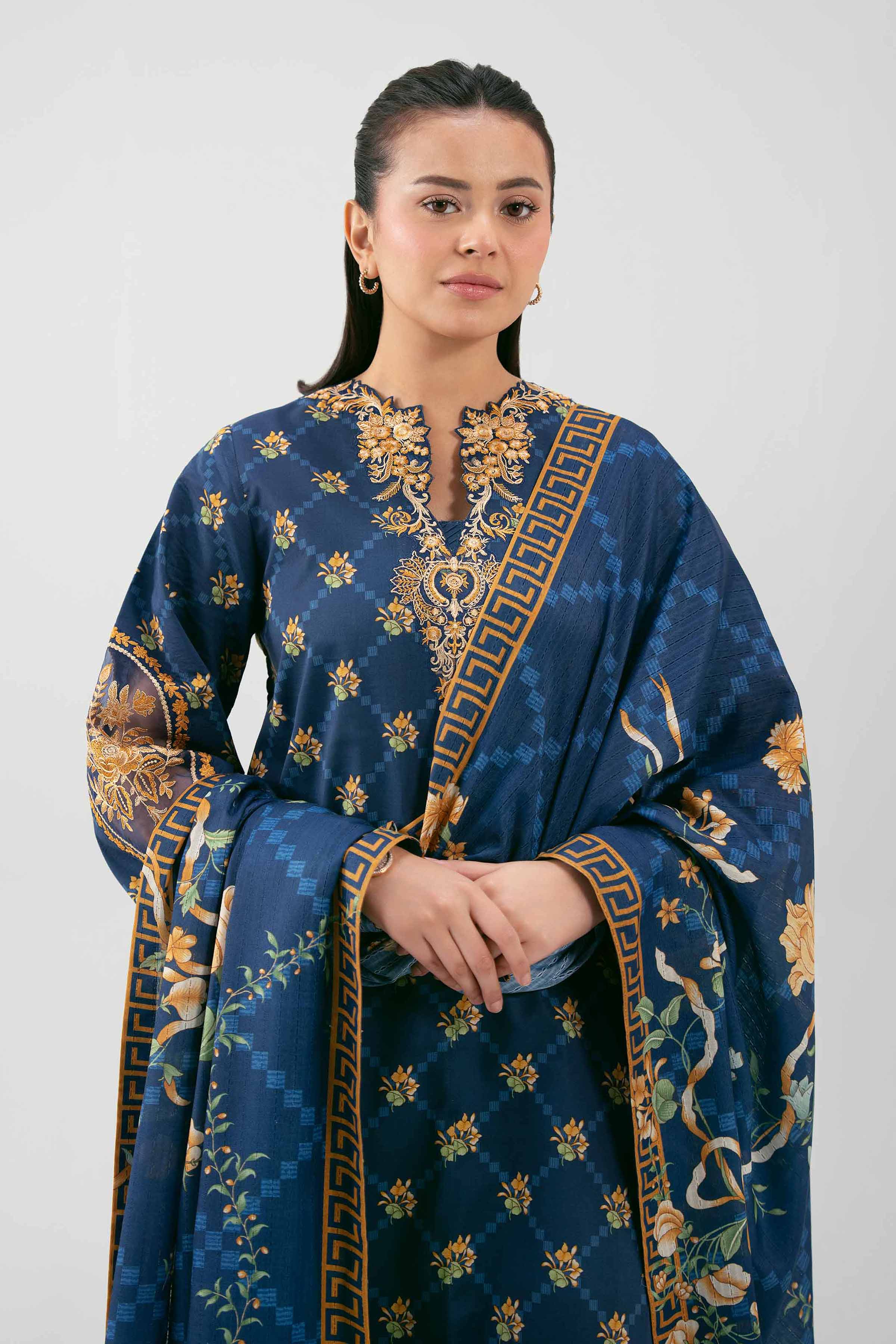 3 Piece - Digital Printed Embroidered Suit - 42601209 for Women - Unstitched Collection | Nishat | Shop Online