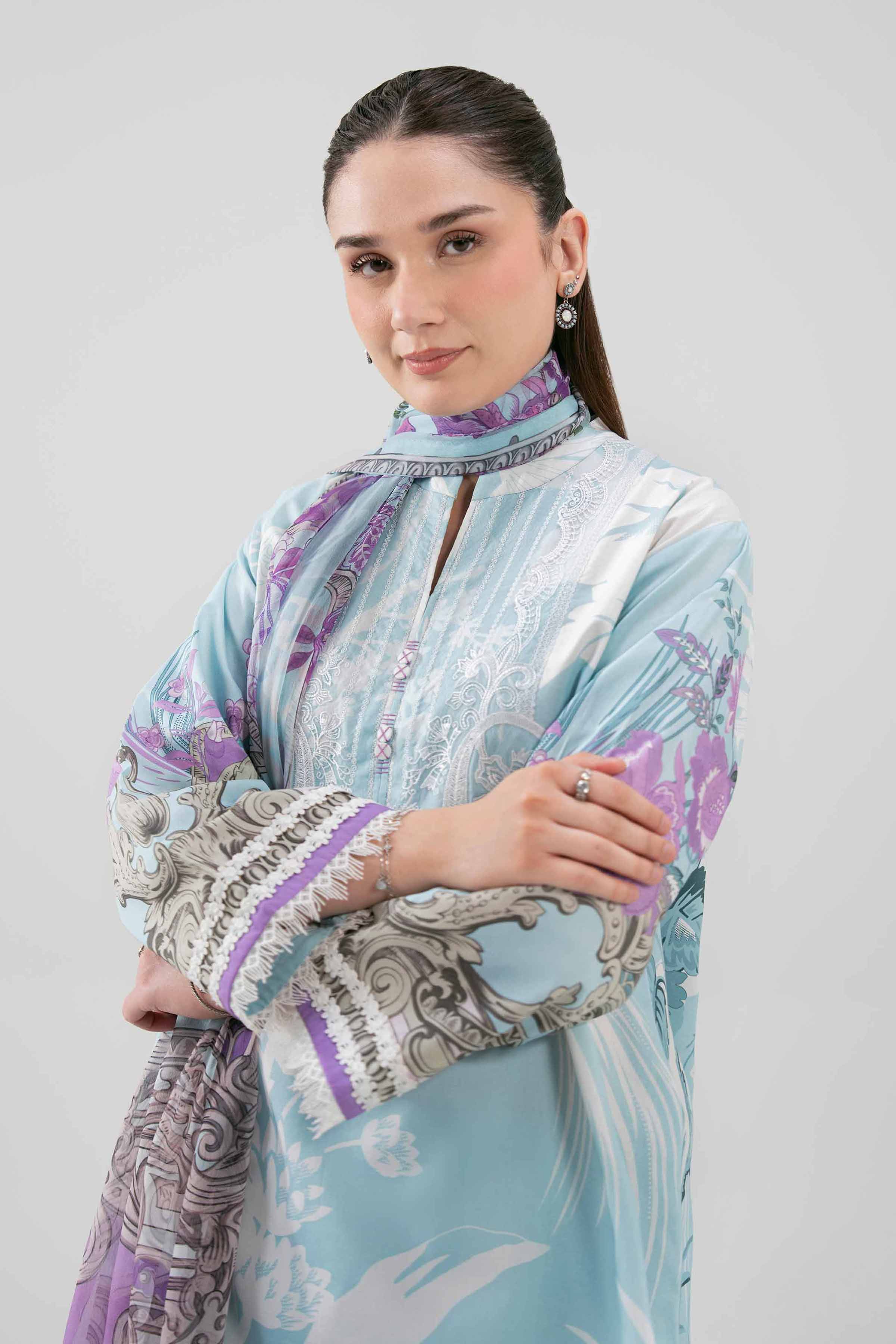 3 Piece - Digital Printed Embroidered Suit - 42601211 for Women - Unstitched Collection | Nishat | Shop Online