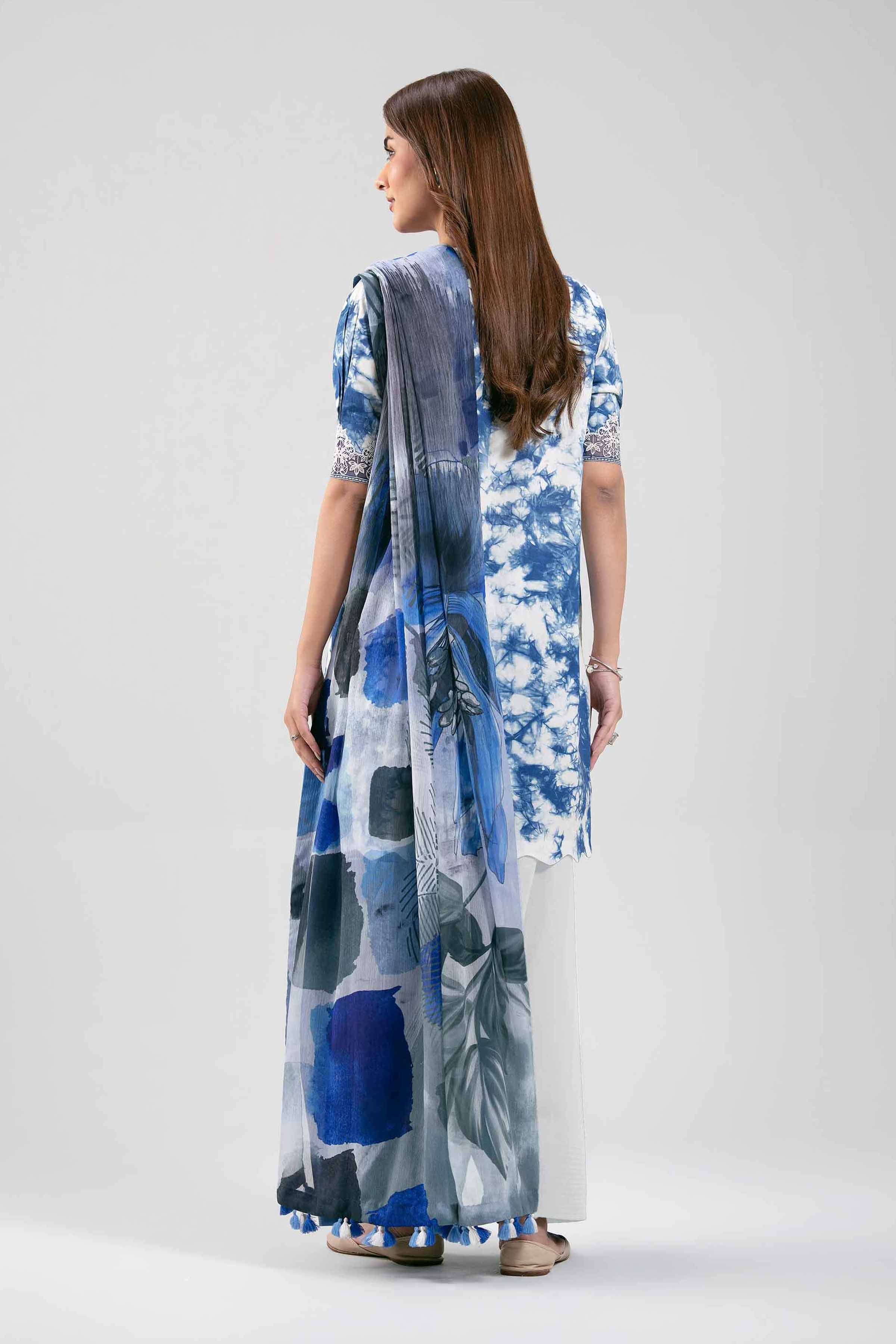 3 Piece - Digital Printed Embroidered Suit - 42601213