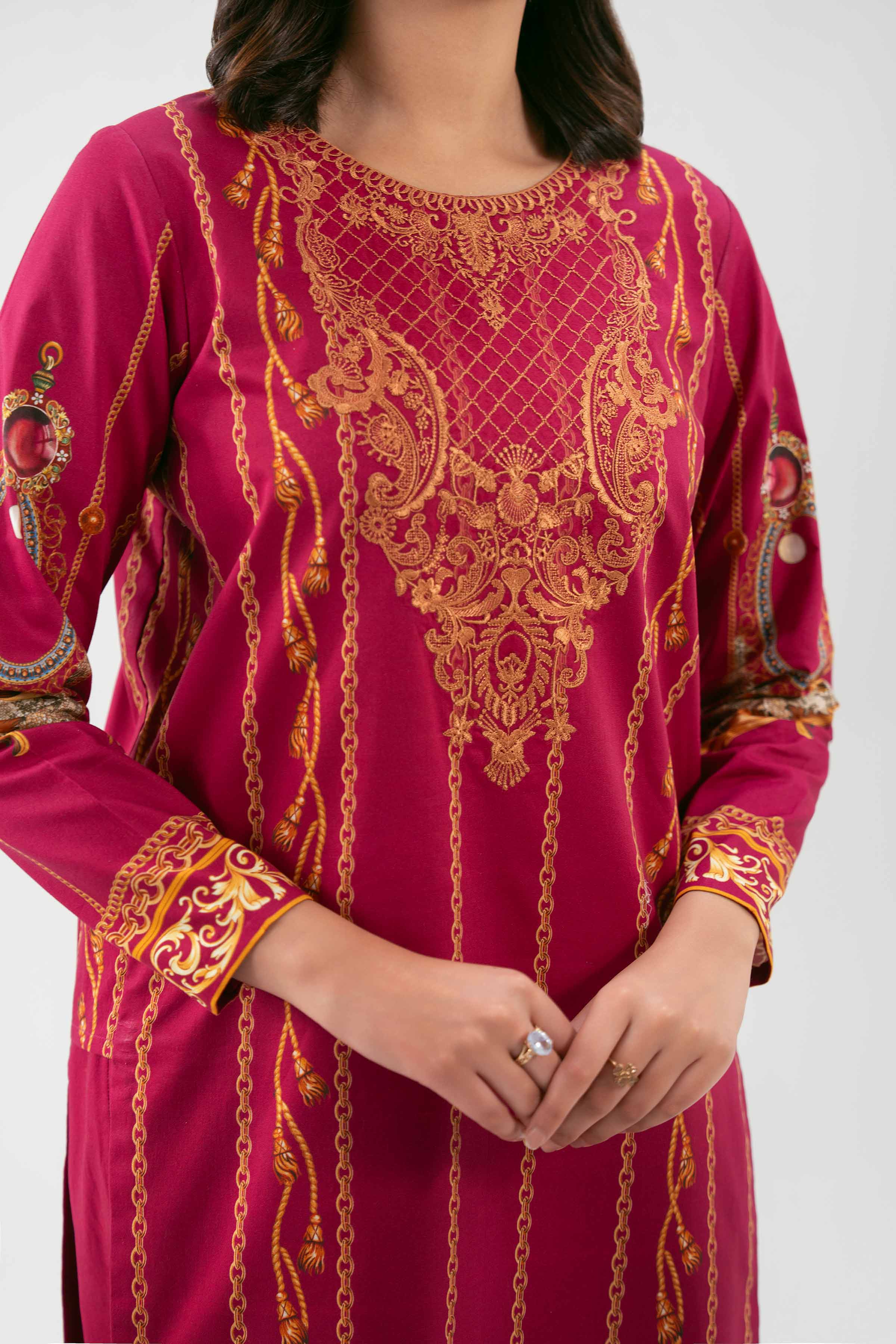 3 Piece - Digital Printed Embroidered Suit - 42601217 for Women - Unstitched Collection | Nishat | Shop Online
