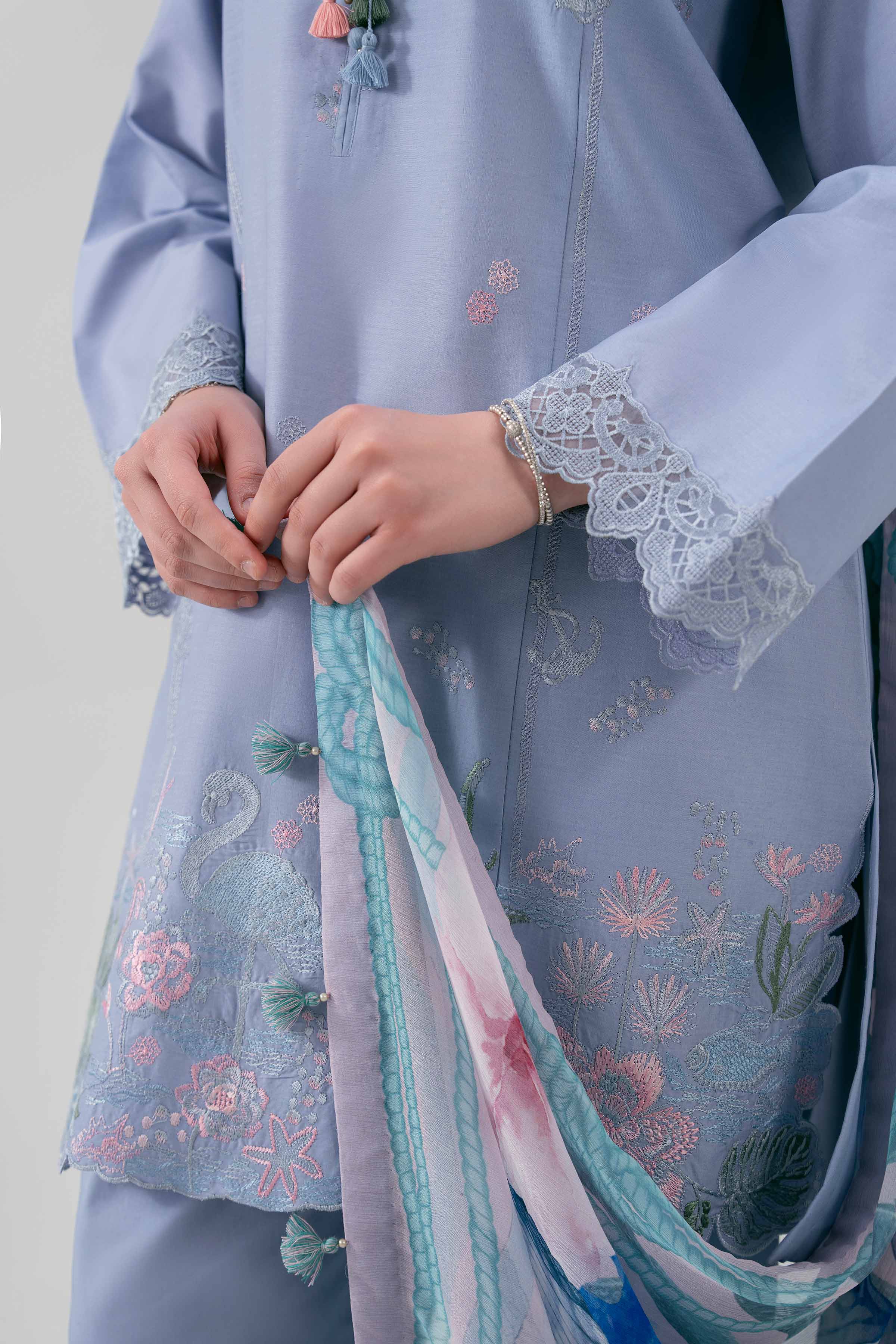 3 Piece - Digital Printed Embroidered Suit - 42601222 for Women - Unstitched Collection | Nishat | Shop Online