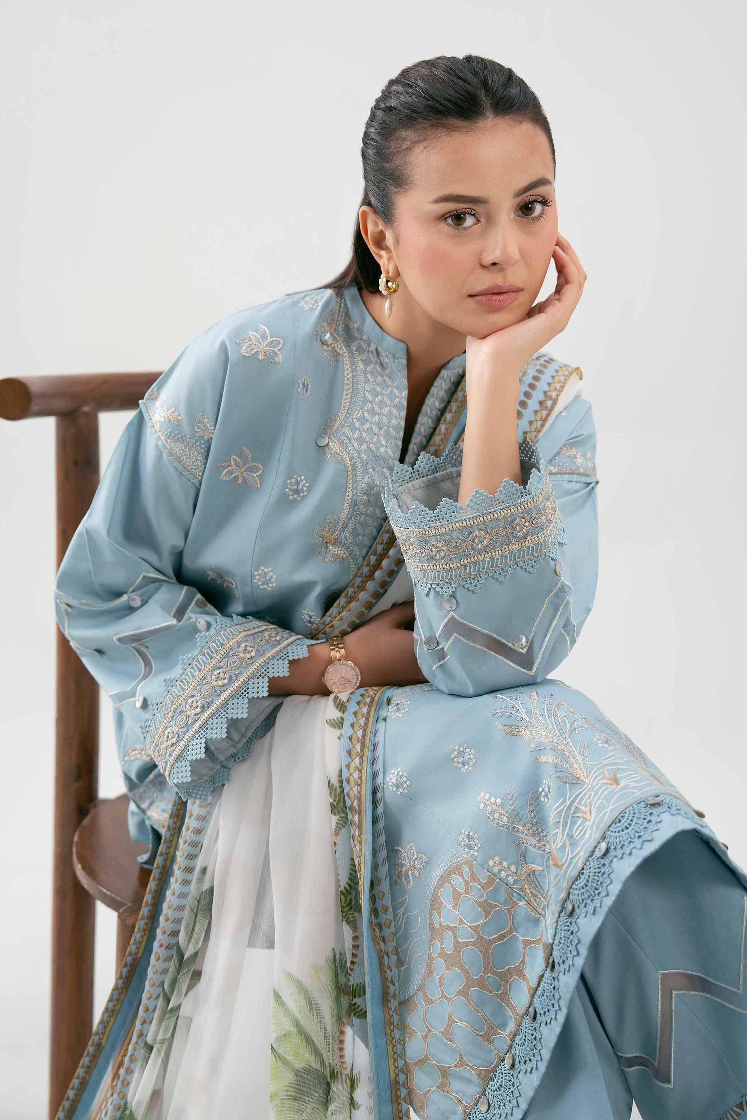 3 Piece - Digital Printed Embroidered Suit - 42601223 for Women - Unstitched Collection | Nishat | Shop Online