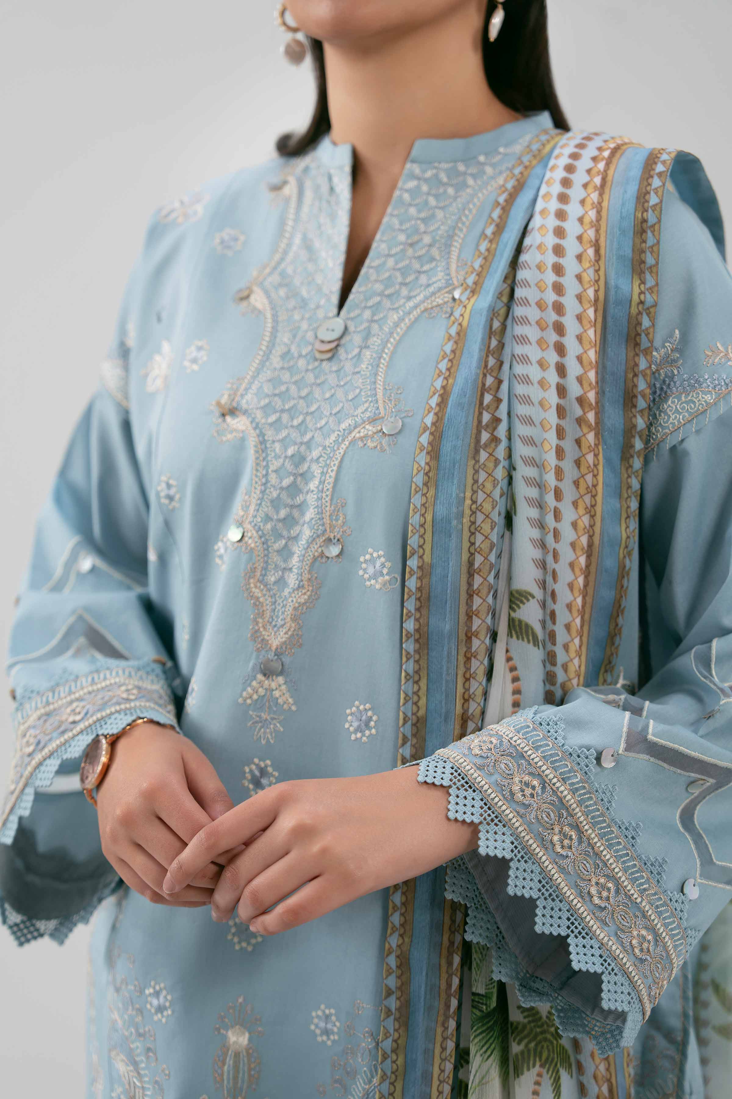 3 Piece - Digital Printed Embroidered Suit - 42601223 for Women - Unstitched Collection | Nishat | Shop Online