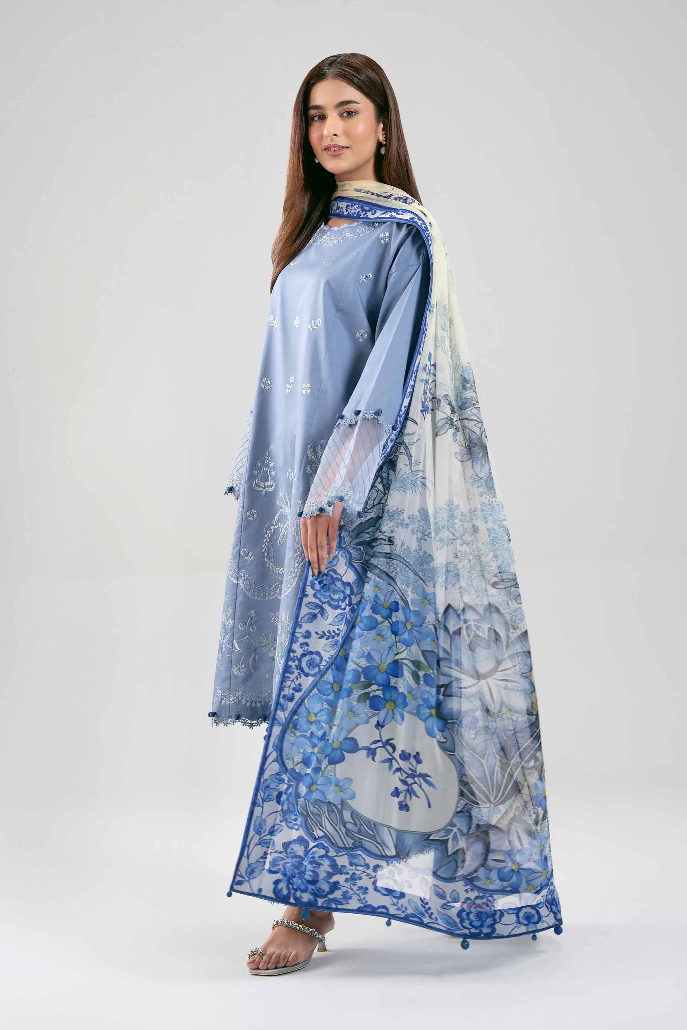 3 Piece - Digital Printed Embroidered Suit - 42601224 for Women - Unstitched Collection | Nishat | Shop Online