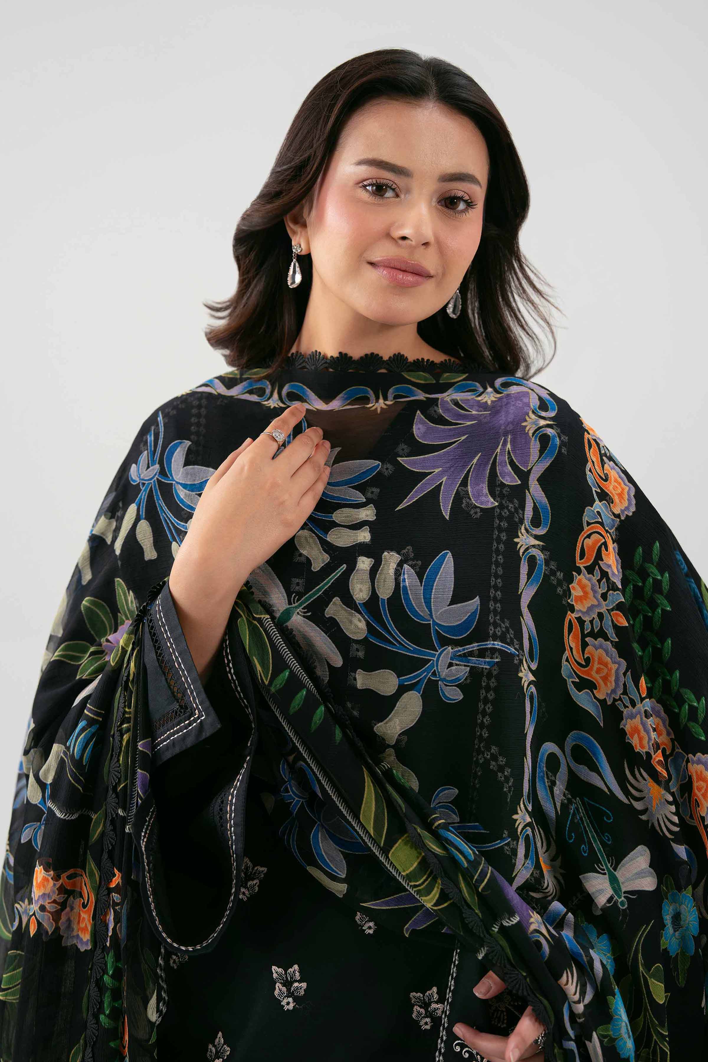 3 Piece - Digital Printed Embroidered Suit - 42601226