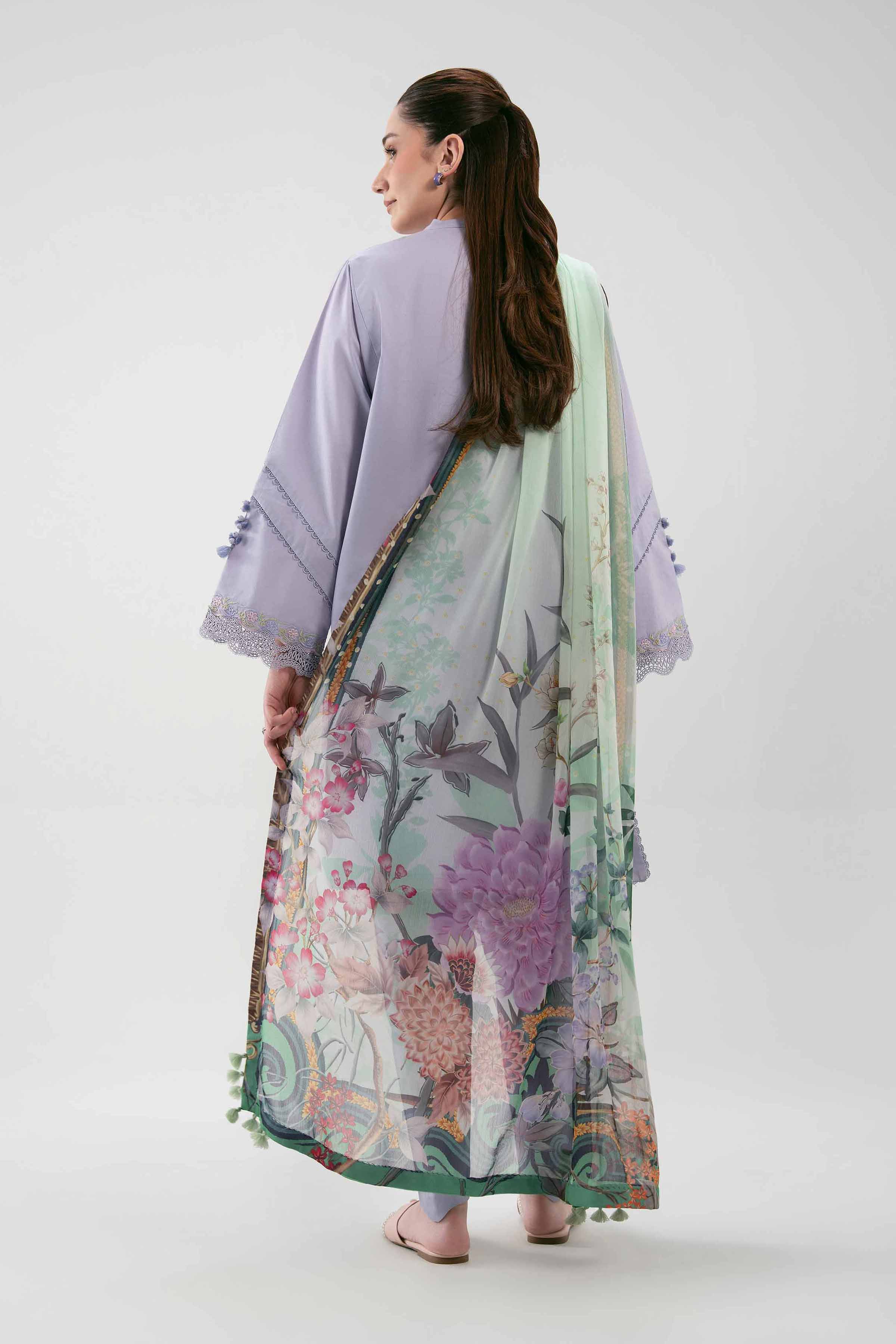 3 Piece - Digital Printed Embroidered Suit - 42601229