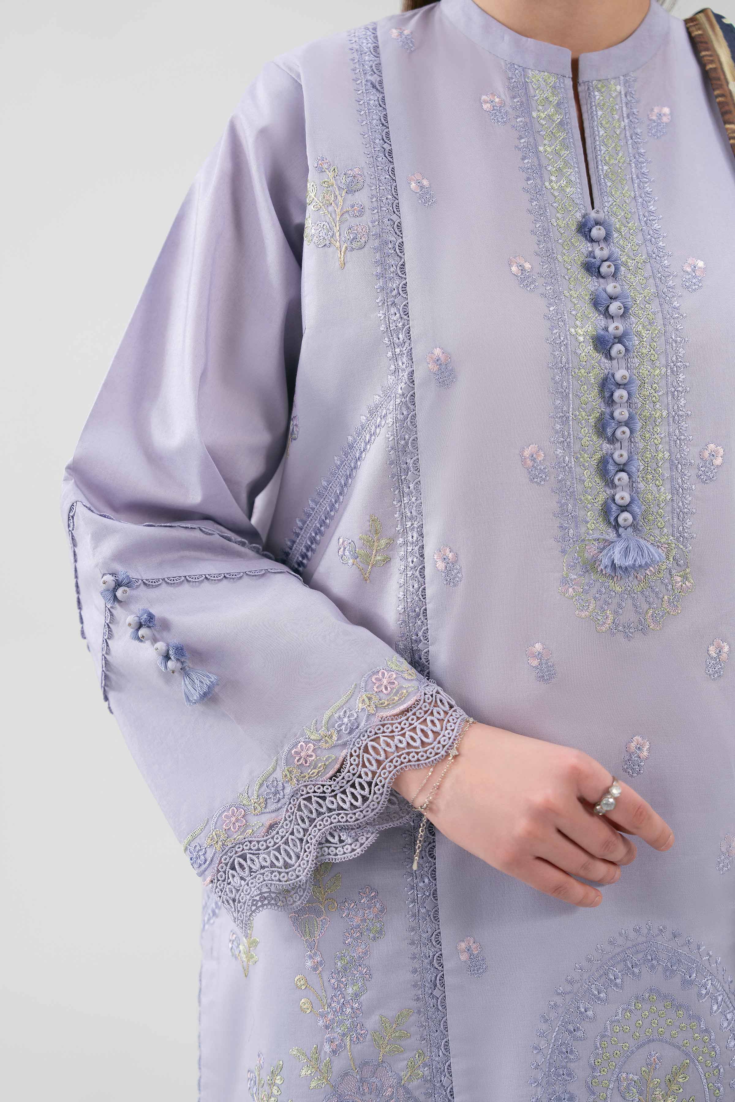 3 Piece - Digital Printed Embroidered Suit - 42601229