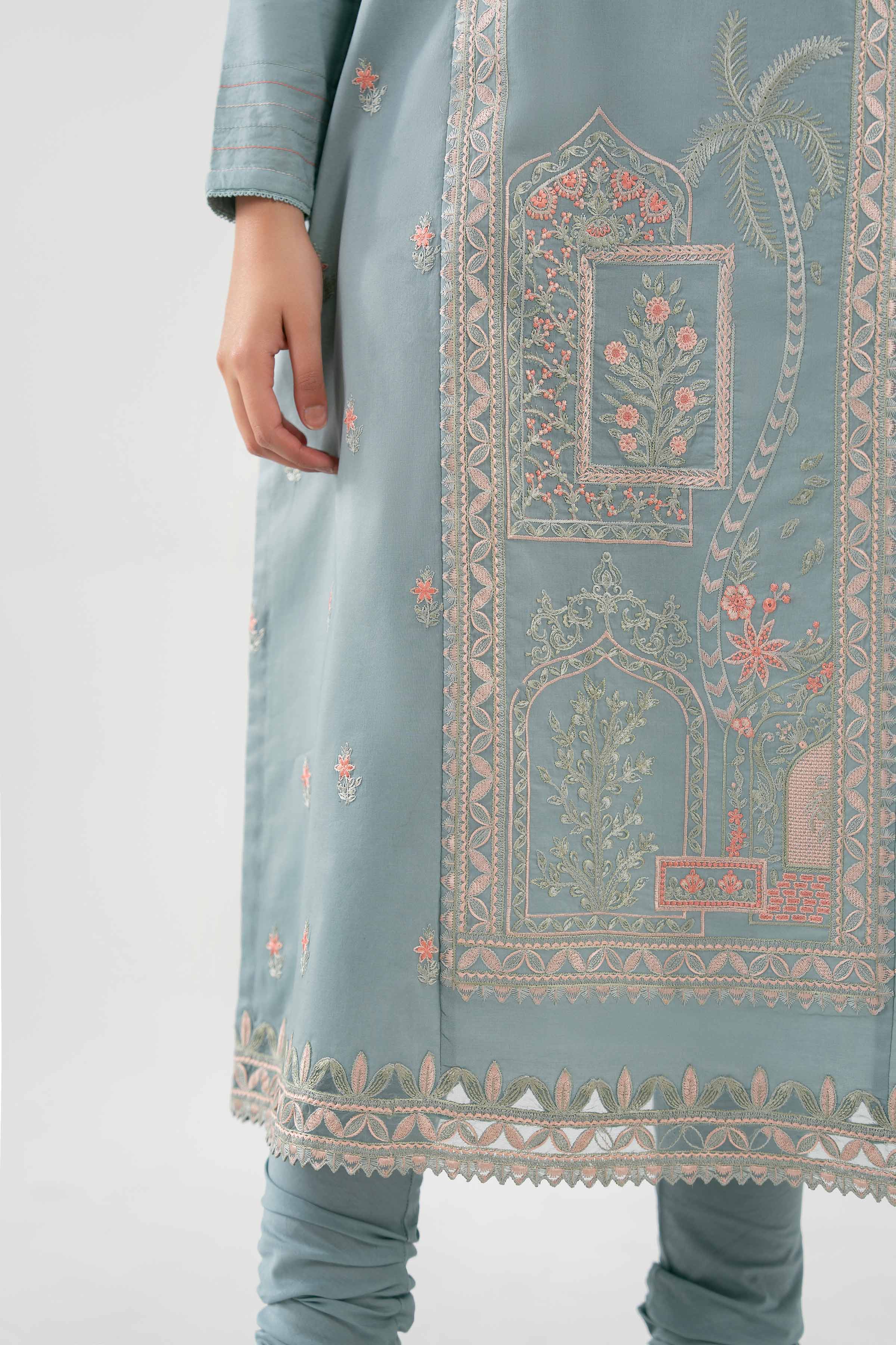 3 Piece - Digital Printed Embroidered Suit - 42601230