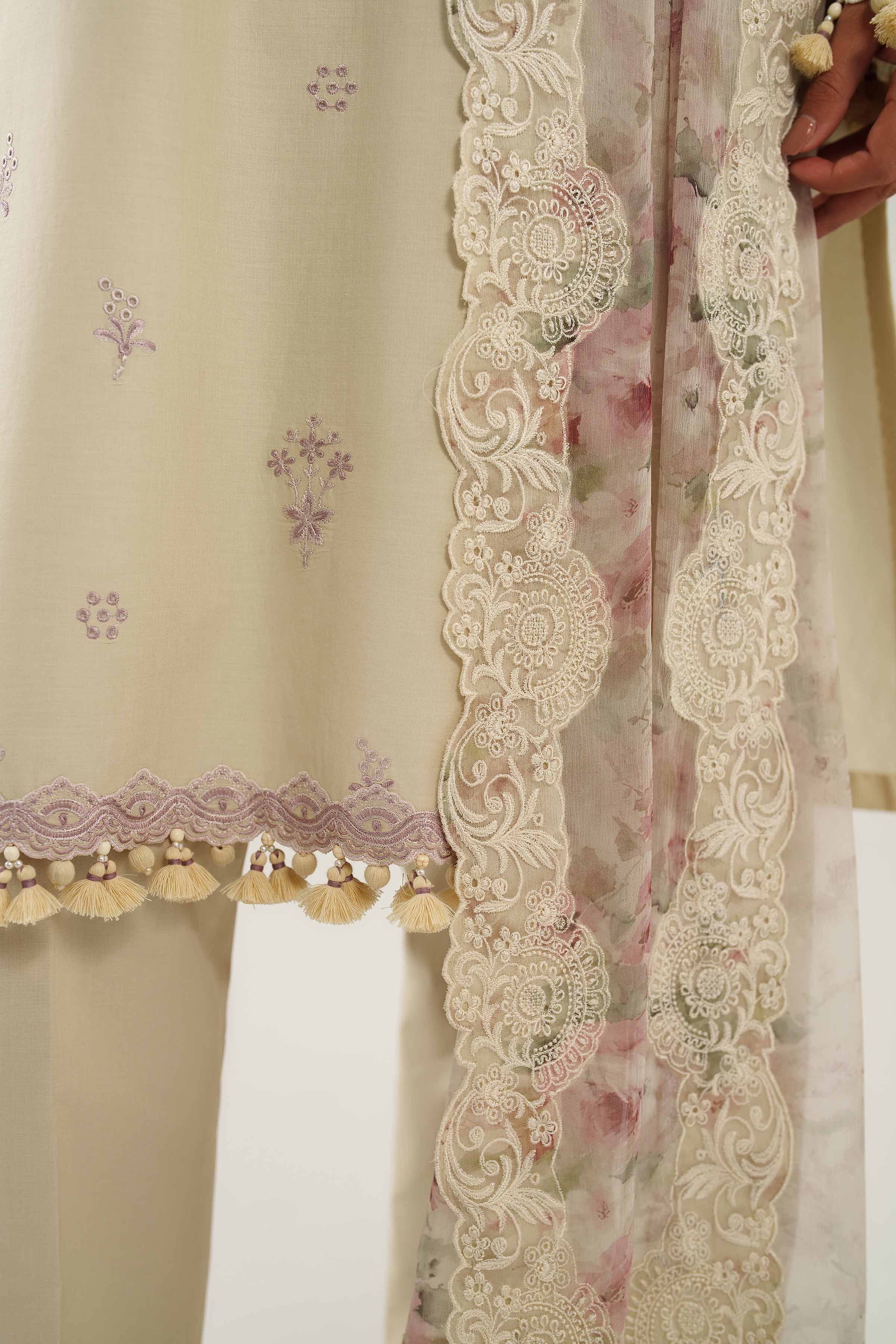 3 Piece - Digital Printed Embroidered Suit - 42601234