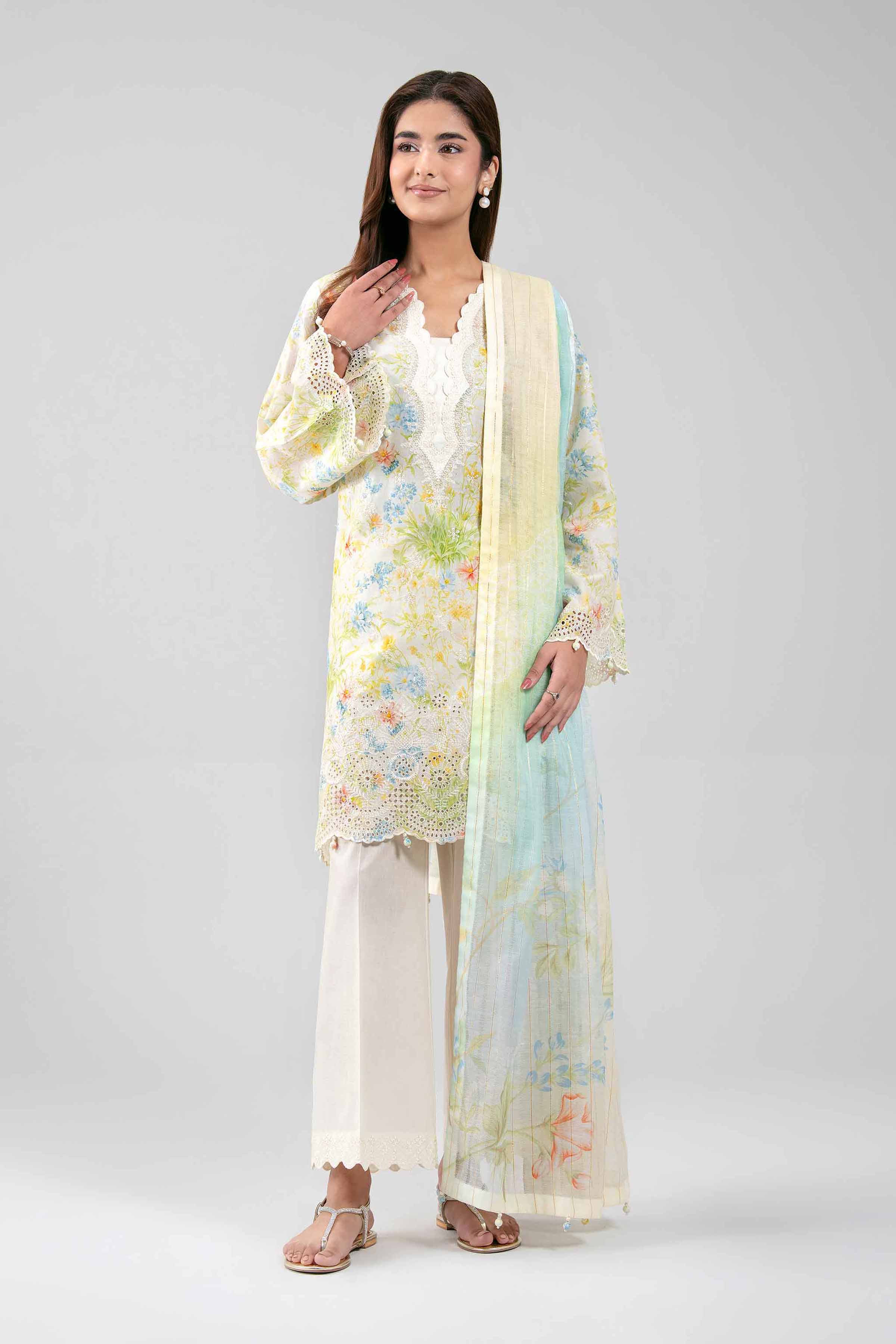 3 Piece - Embroidered Suit - 42601238 for Women - Unstitched Collection | Nishat | Shop Online