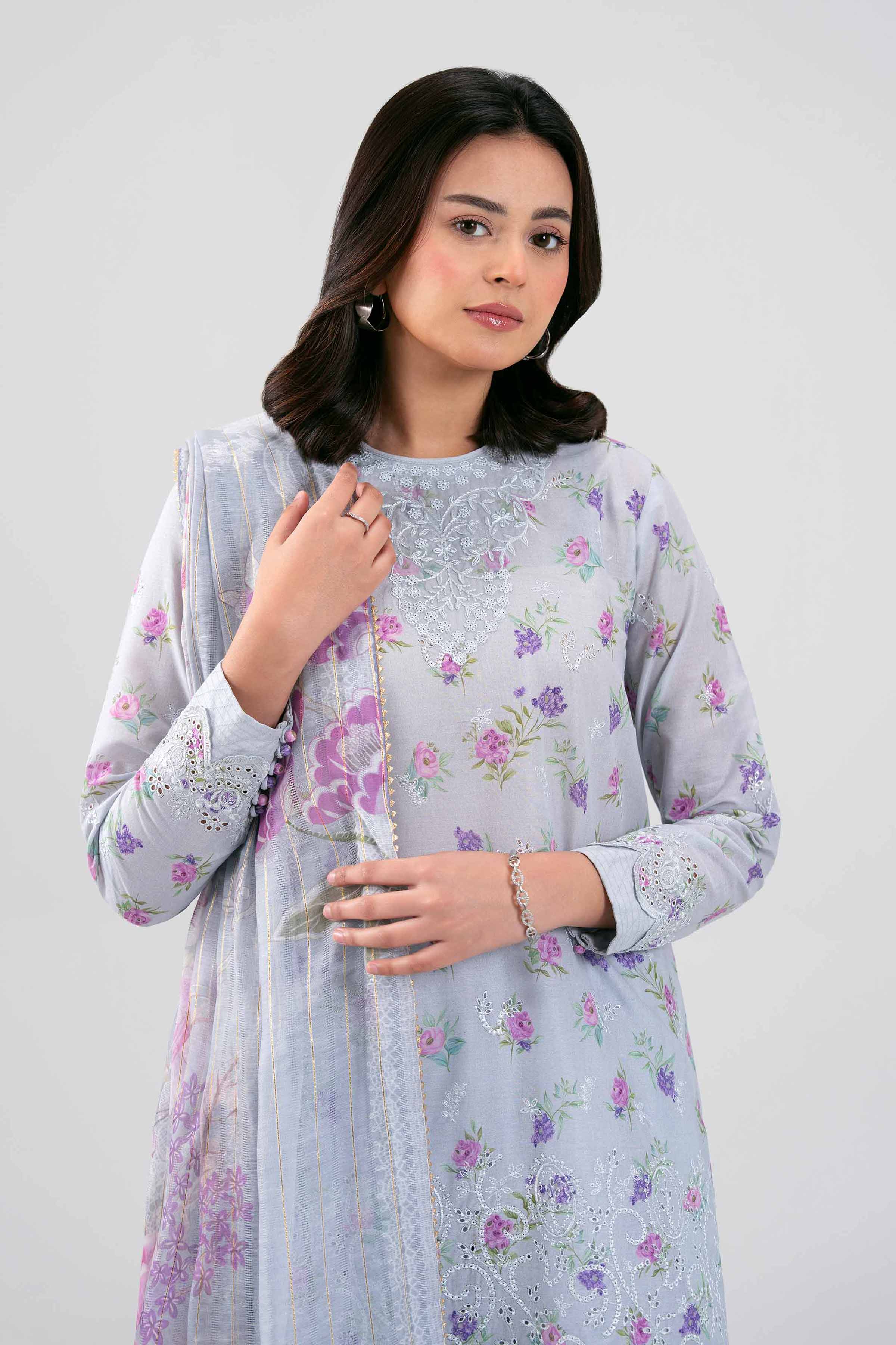 3 Piece - Embroidered Suit - 42601240 for Women - Unstitched Collection | Nishat | Shop Online